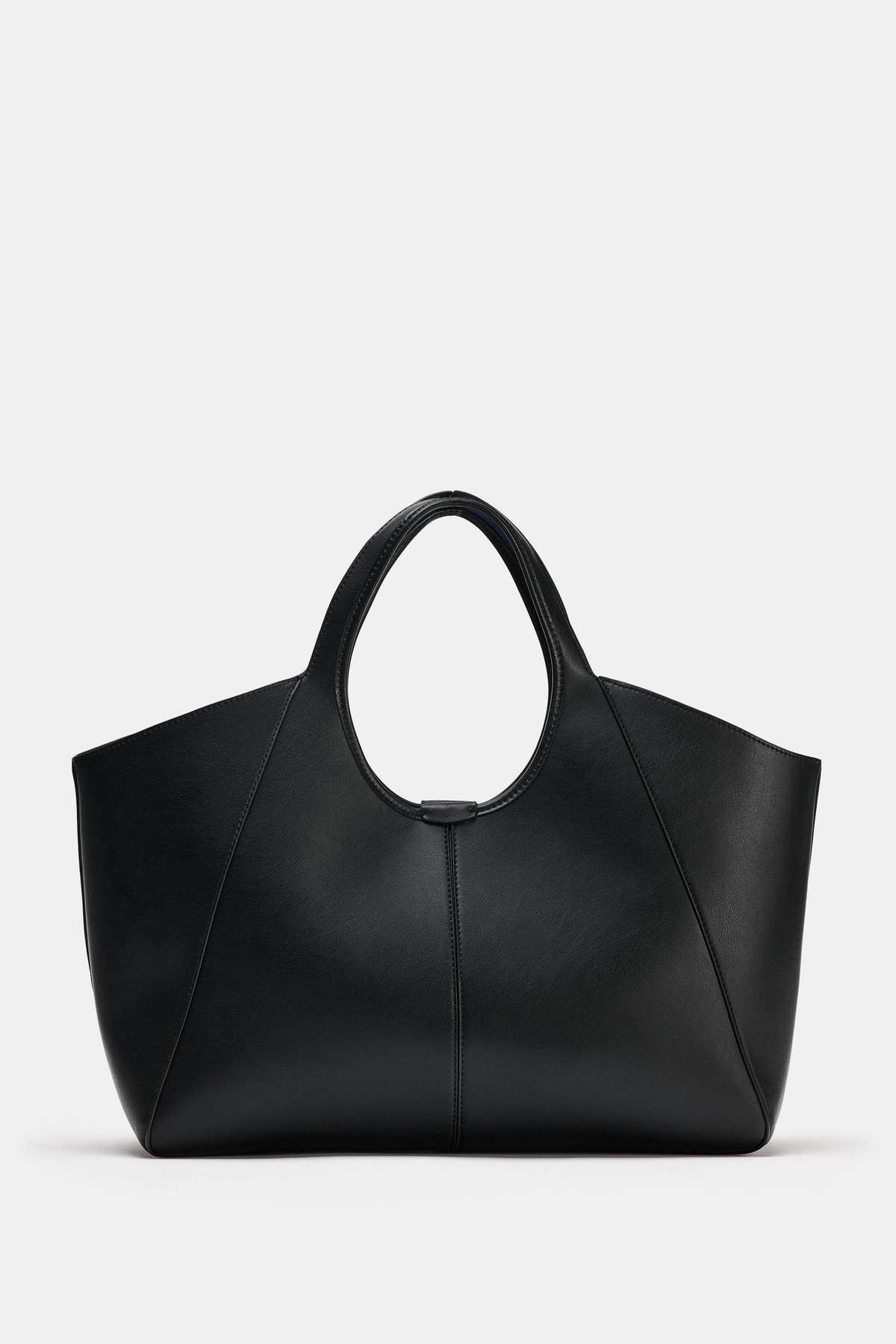 자라 더블 핸들 스티치 토트백 6074/810/800 BLACK