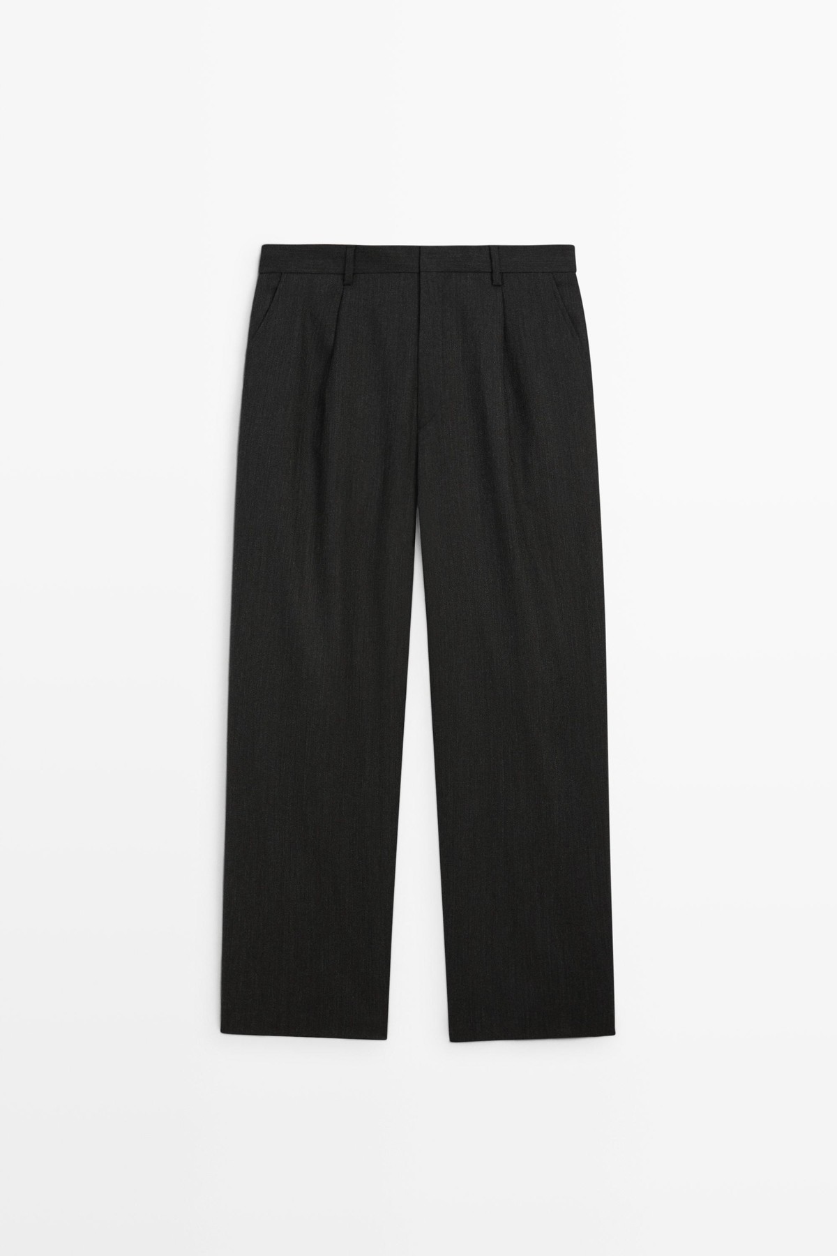 마시모두띠 릴렉스핏 울 와이드 팬츠 0141/008 CHARCOAL
