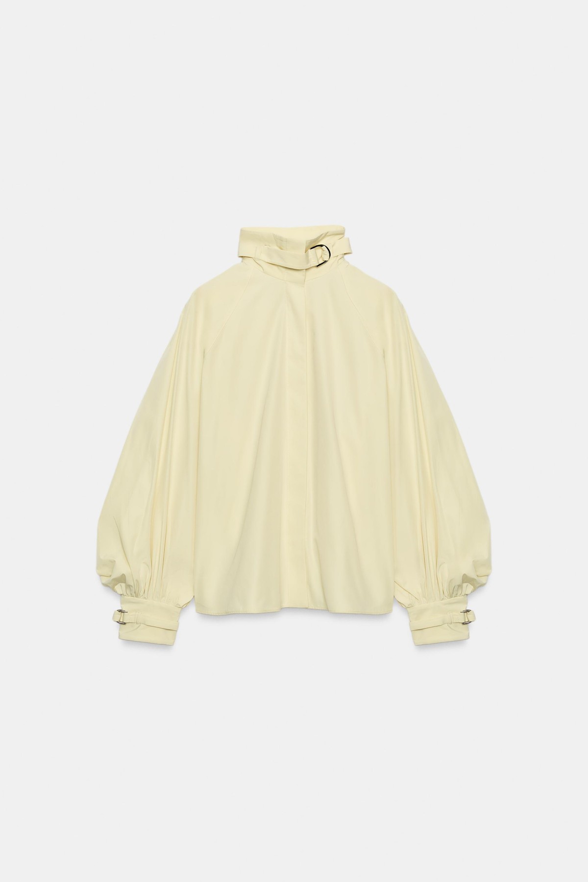 자라 버클 스탠드 칼라 포플린 셔츠 7722/162/306 LIGHT YELLOW