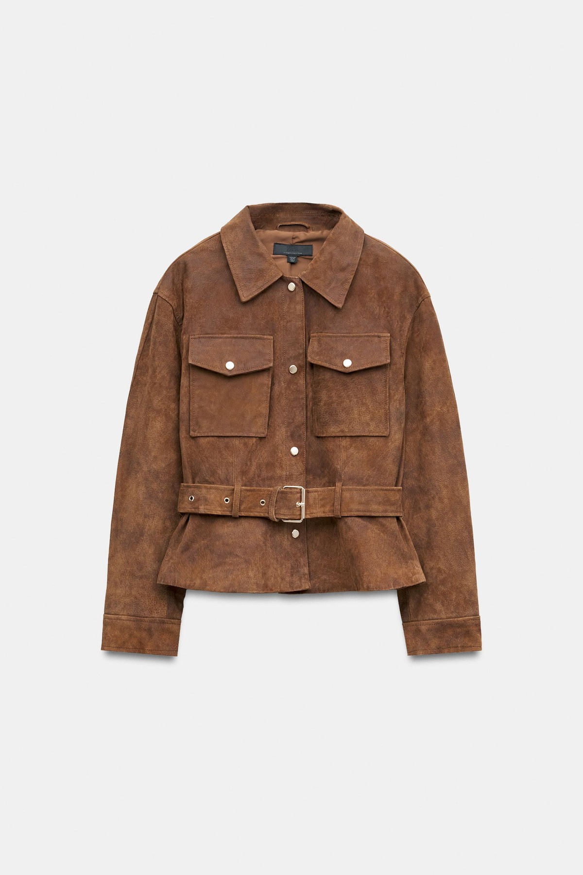 자라 레더 벨트 플랩포켓 자켓 3046/268/730 LIGHT BROWN