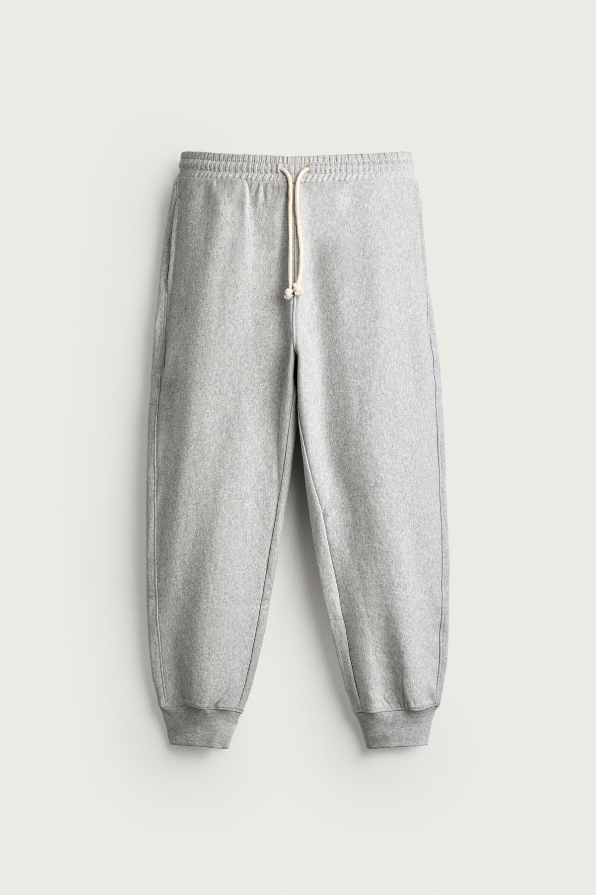 자라 레귤러핏 플리스 안감 조거 팬츠 4092/376/803 GREY MARL