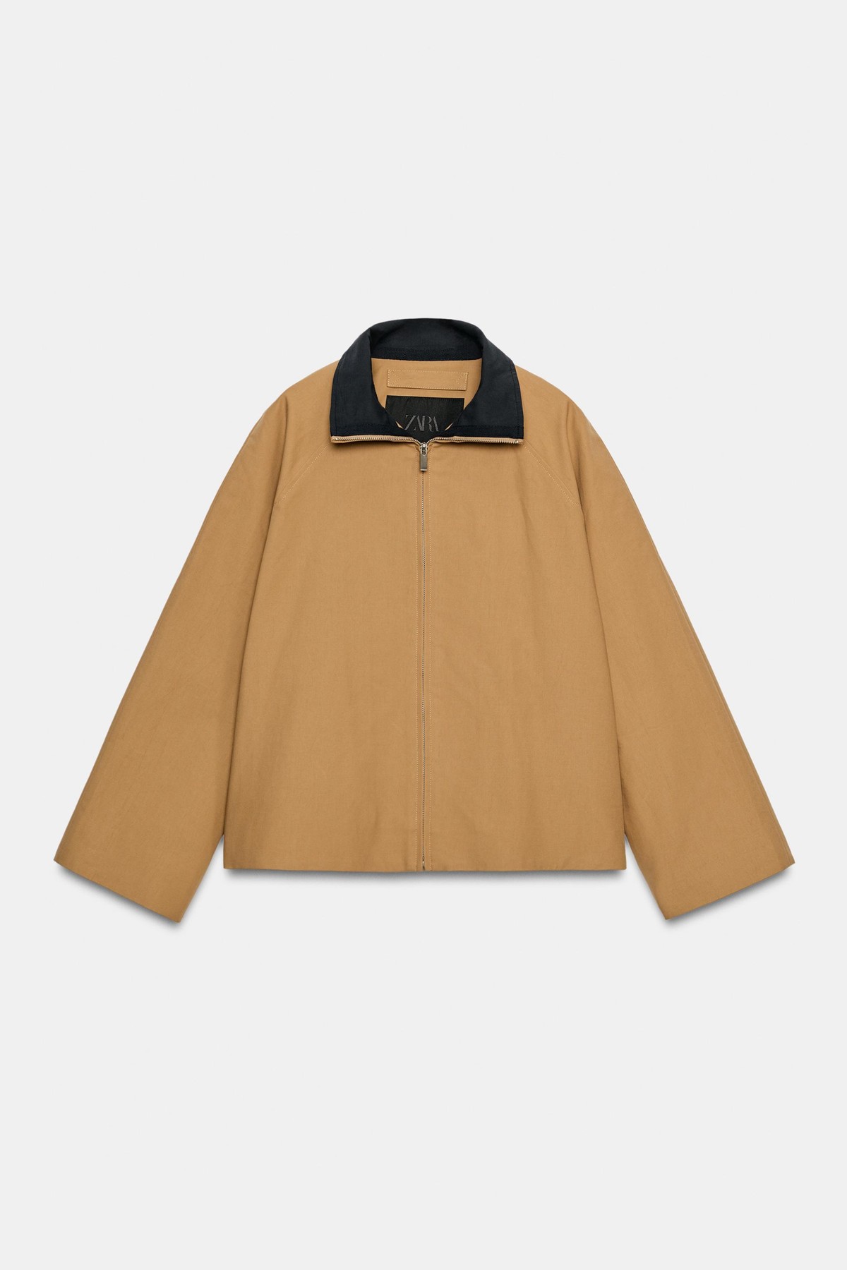 자라 배색 칼라 집업 트렌치 코트 7522/263/756 MID-CAMEL