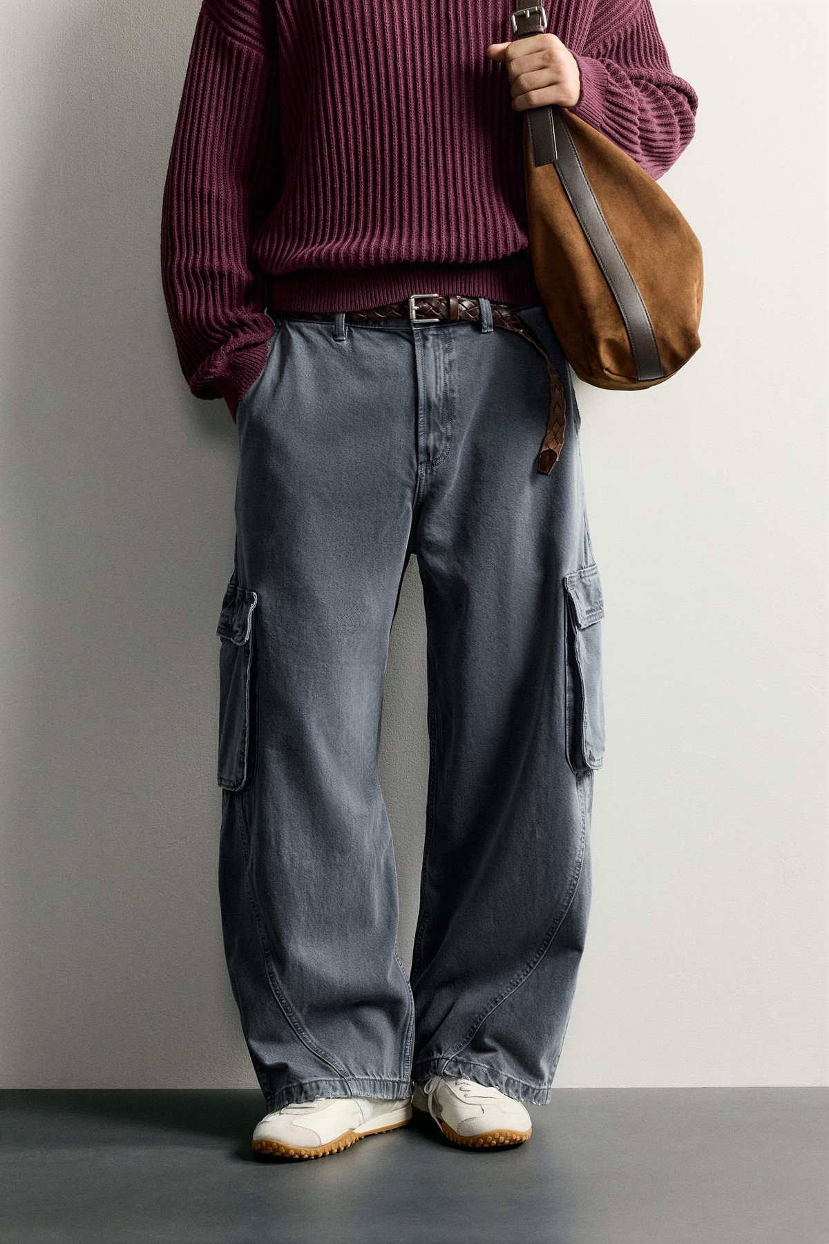 자라 벌룬핏 워시드 카고 팬츠 8727/301/407 BLUE