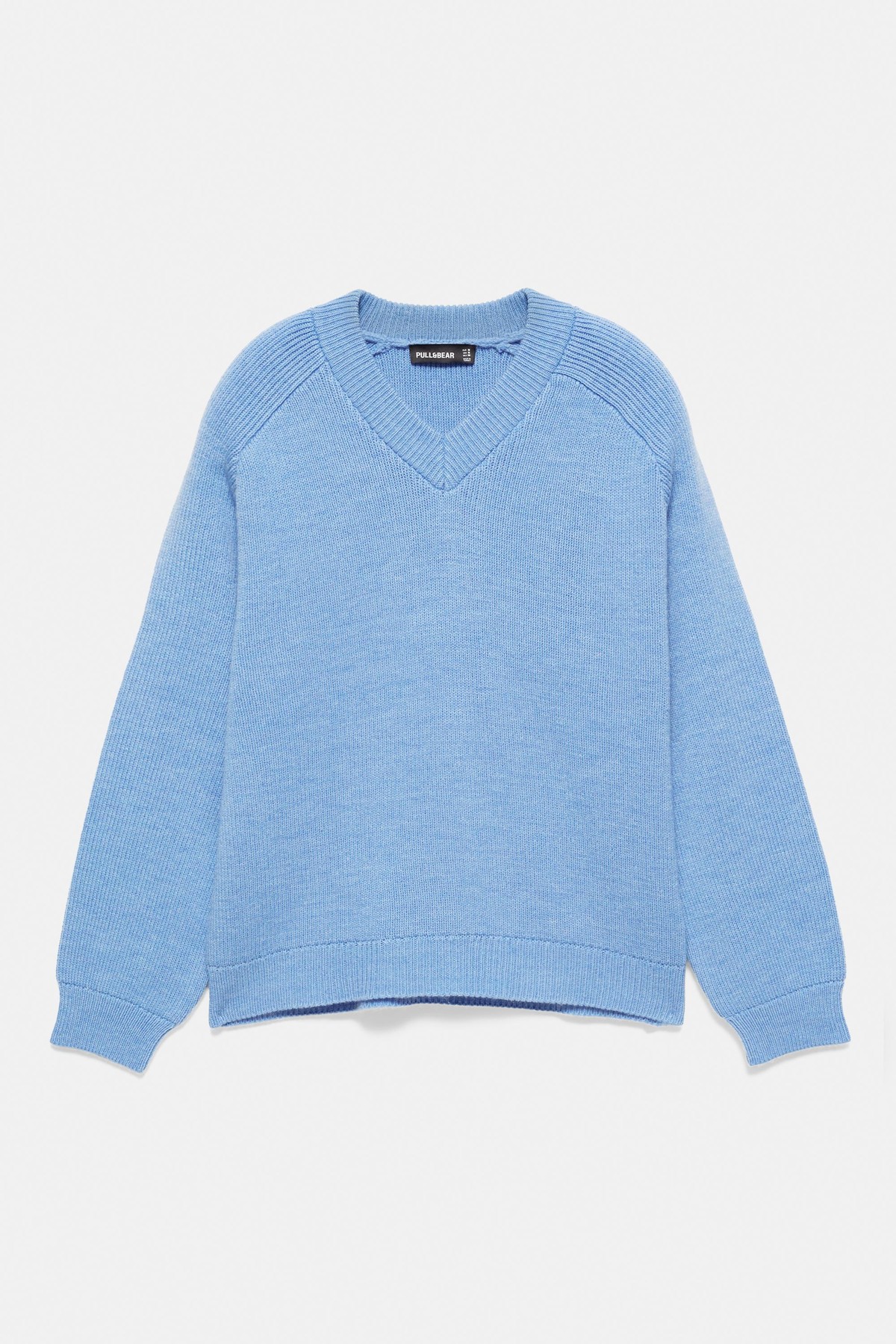 풀앤베어 브리오슈 스티치 V넥 니트 스웨터 7540/519 BLUISH GREY