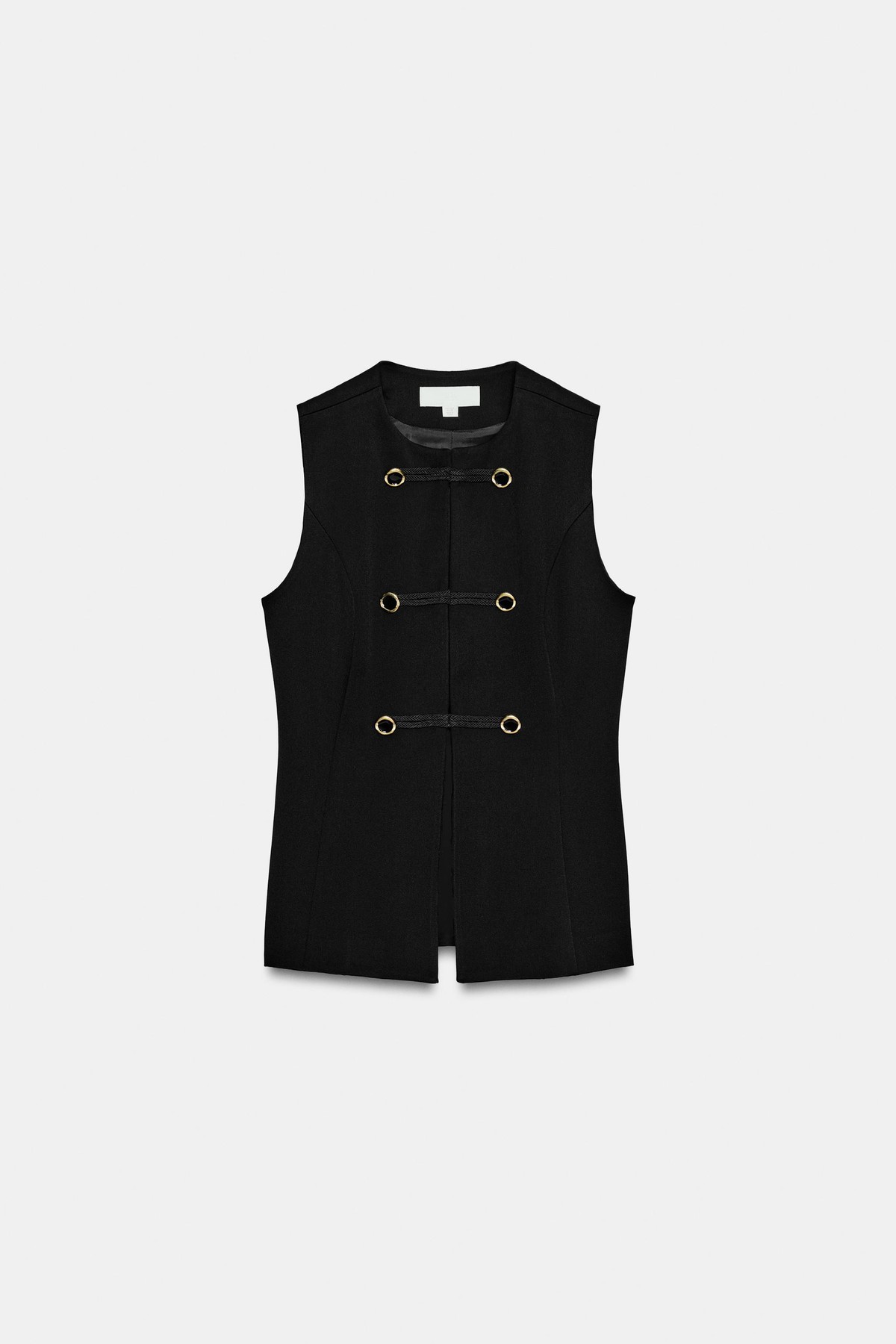 자라 토글 라운드넥 민소매 베스트 1478/350/800 BLACK