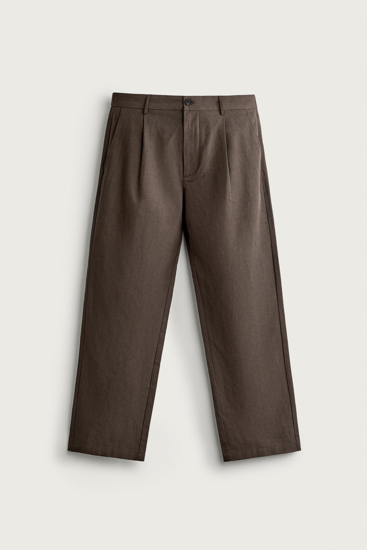 자라 릴렉스핏 플리츠 팬츠 5854/211/700 BROWN