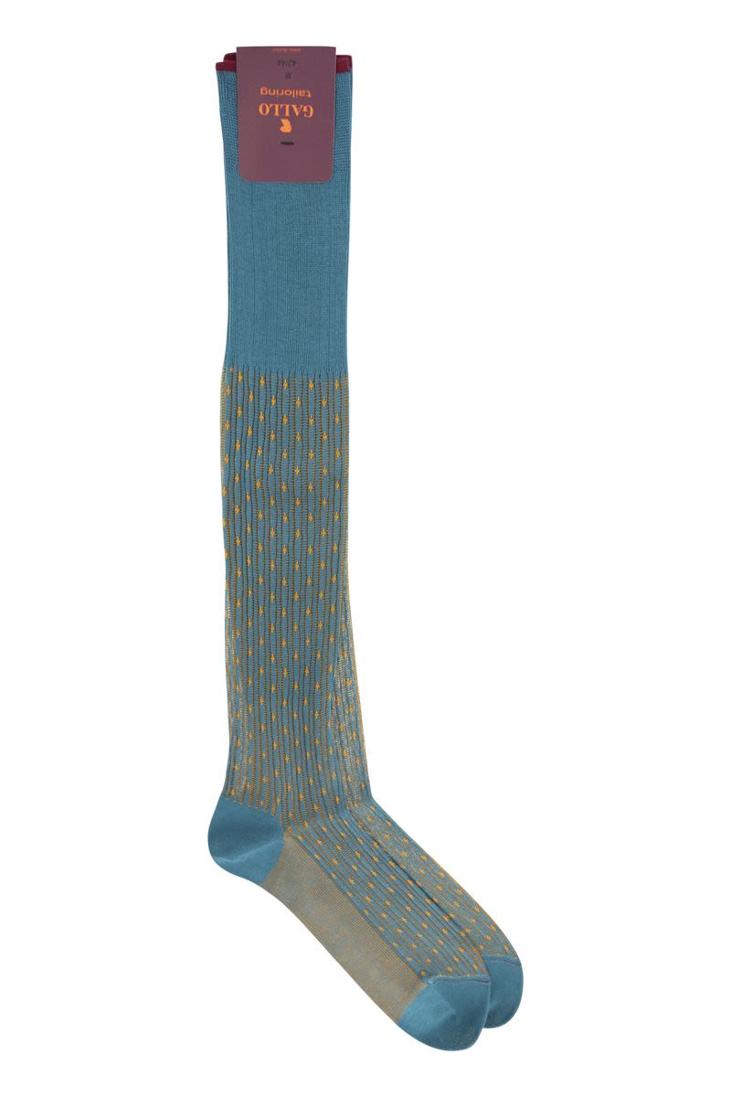 갈로 Patterned long socks 양말 남성 블루 24SS AP50567012835