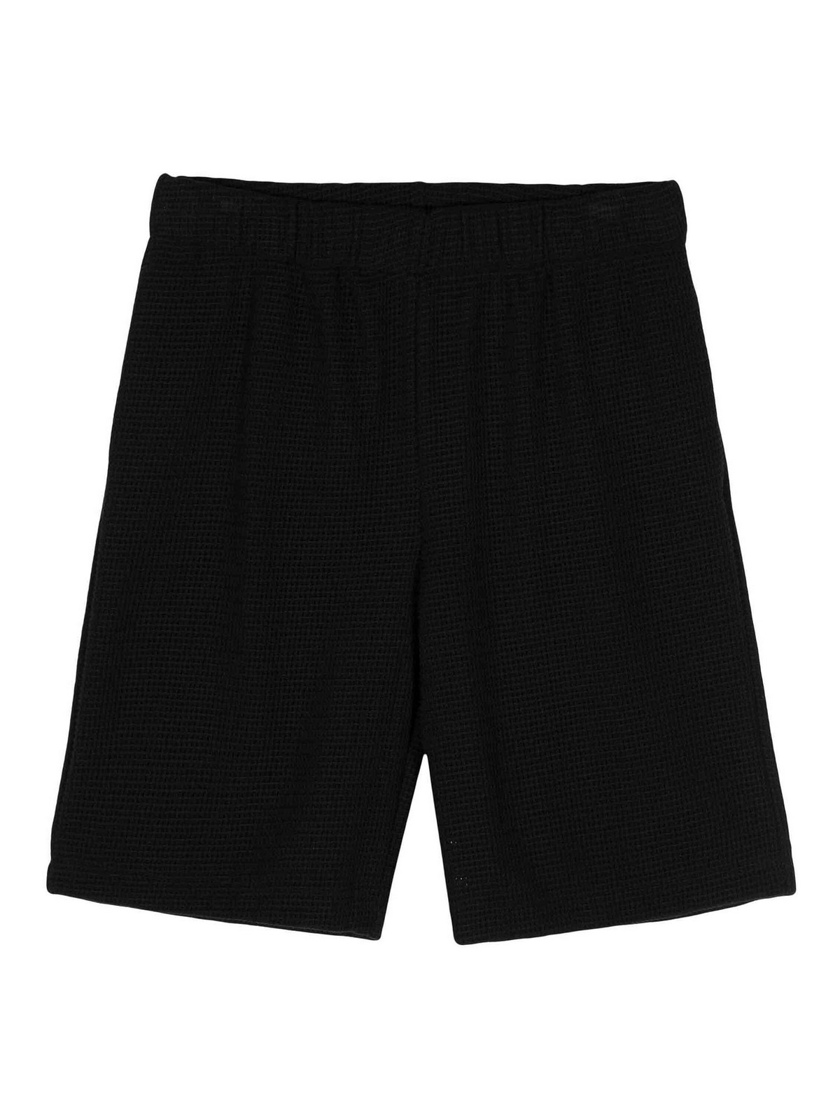 블루 승 인느 Waffle Knit Shorts 숏팬츠 남성 블랙 24SS BS2304ST052BLK