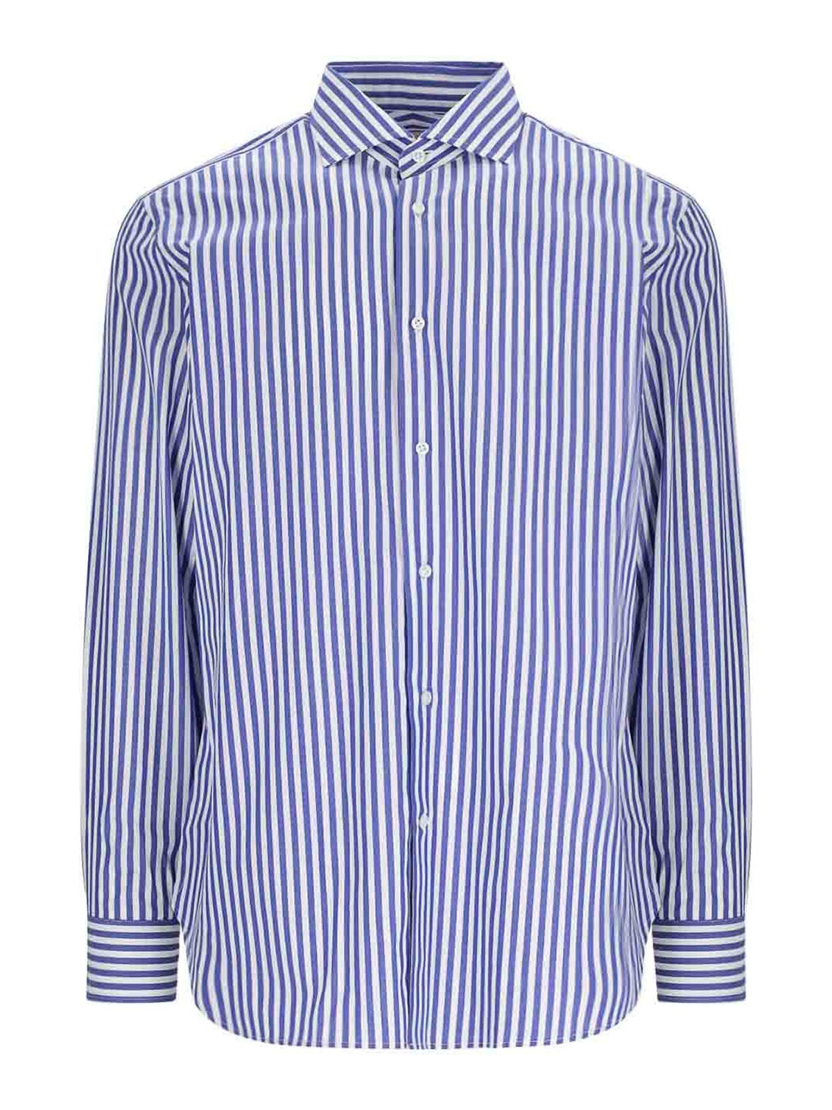 라보라토리오 델 칼미네 Striped 스트라이프 셔츠 남성 블루 24SS DRK66XM50215400