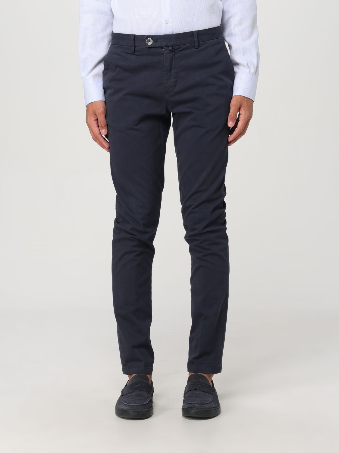 브우크필드 Pantaloni Chino Tinto Capo 캐주얼 팬츠 남성 네이비 24SS 205AC3129608