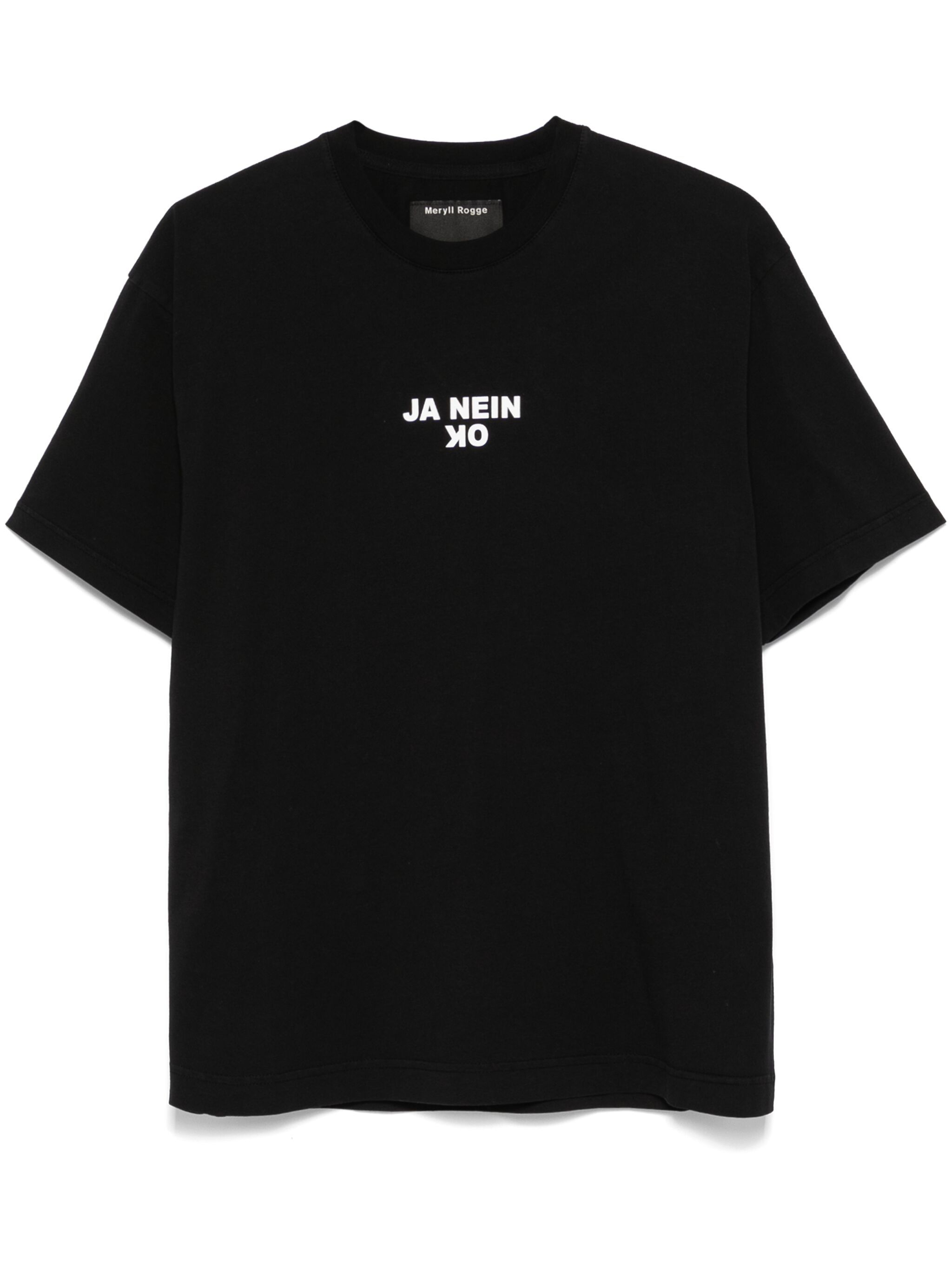 메릴르 록제 Ja Nein Ok Fitted 크루넥 티셔츠 여성 블랙 24FW 300326WF24BLACK