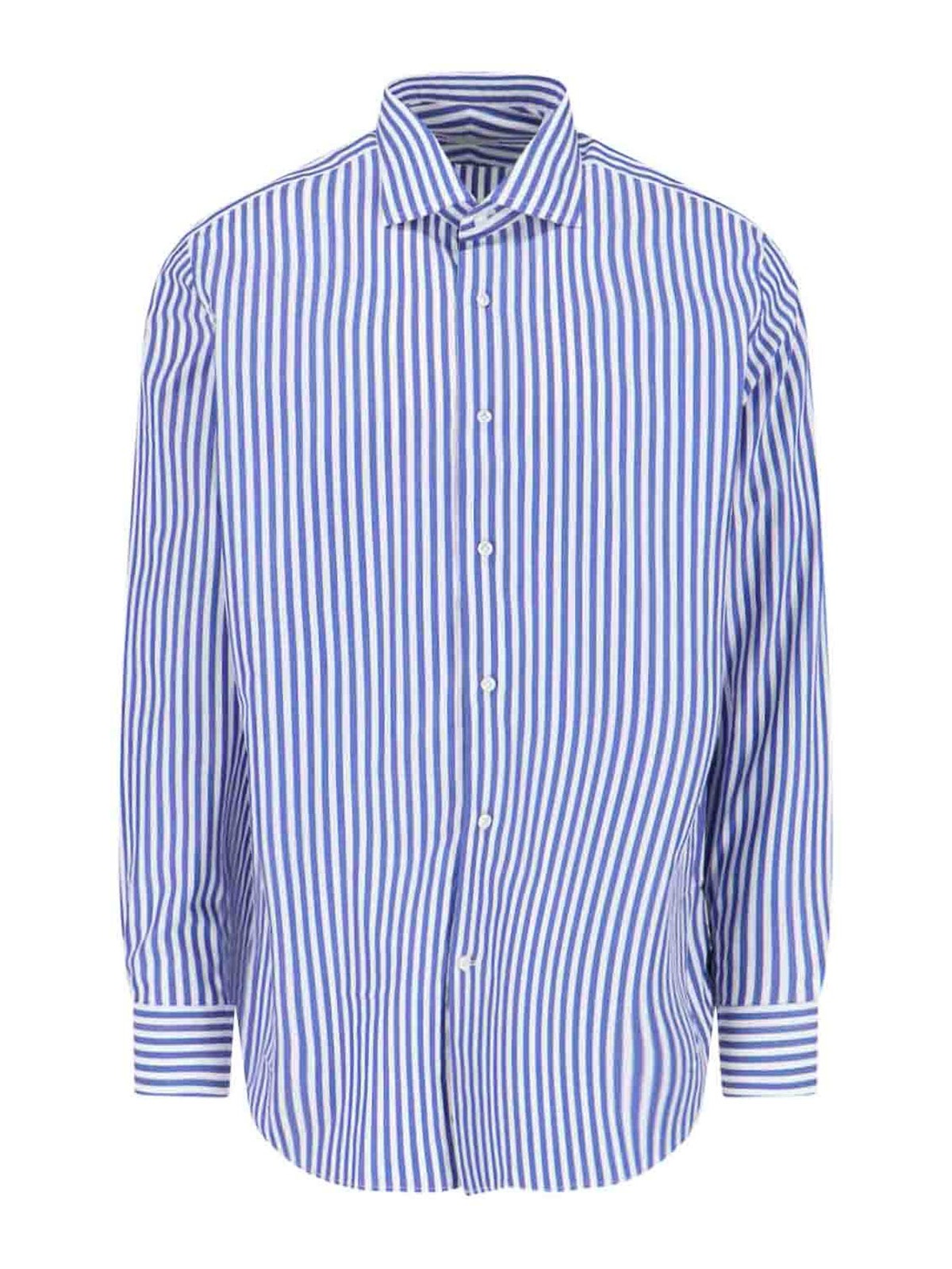 라보라토리오 델 칼미네 Striped 스트라이프 셔츠 남성 블루 24FW ROH686M50215400