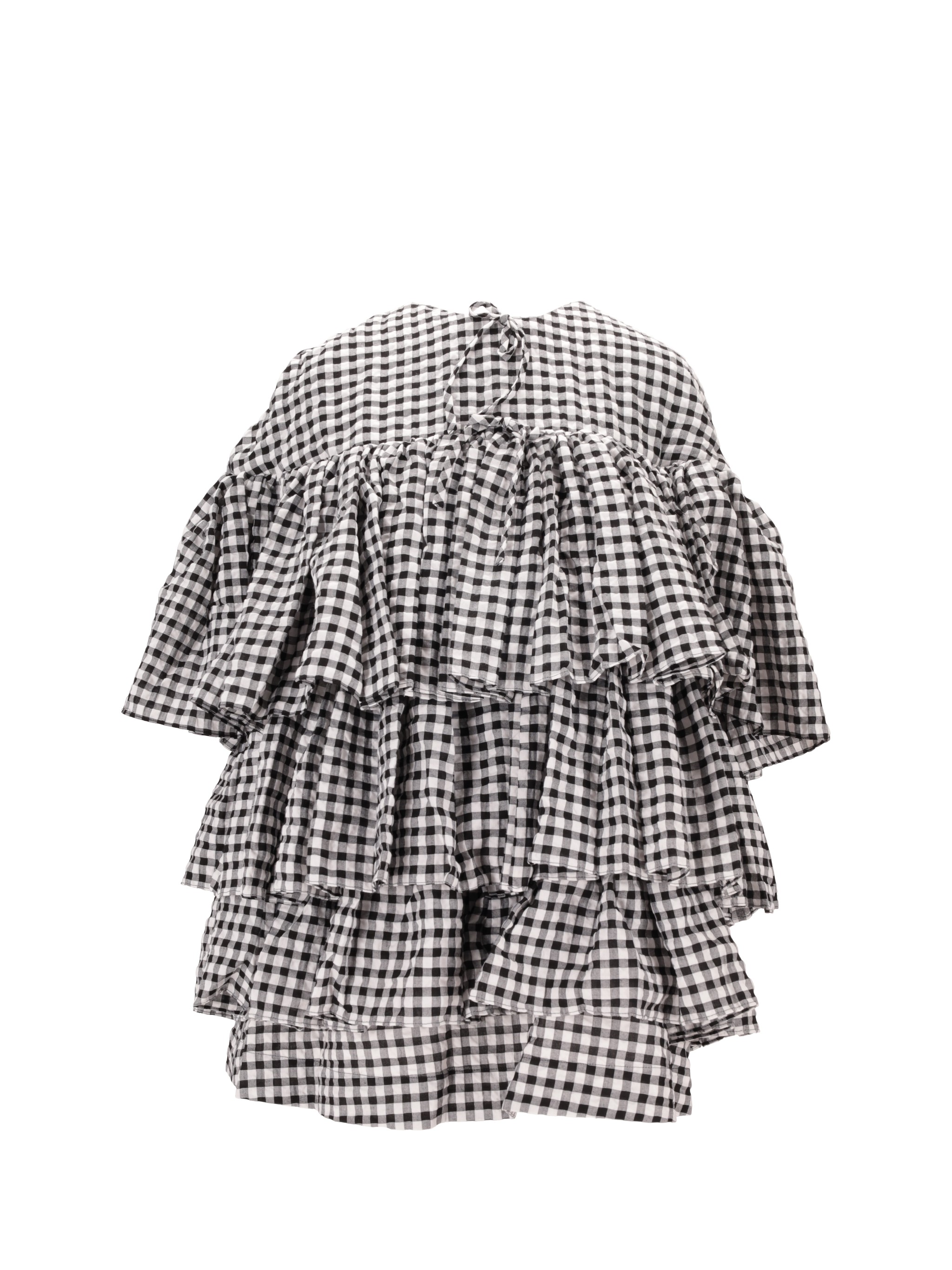 메릴르 록제 Short Ruffle Tiered 원피스 여성 멀티 25SS 800860WS25BLACKWHITE