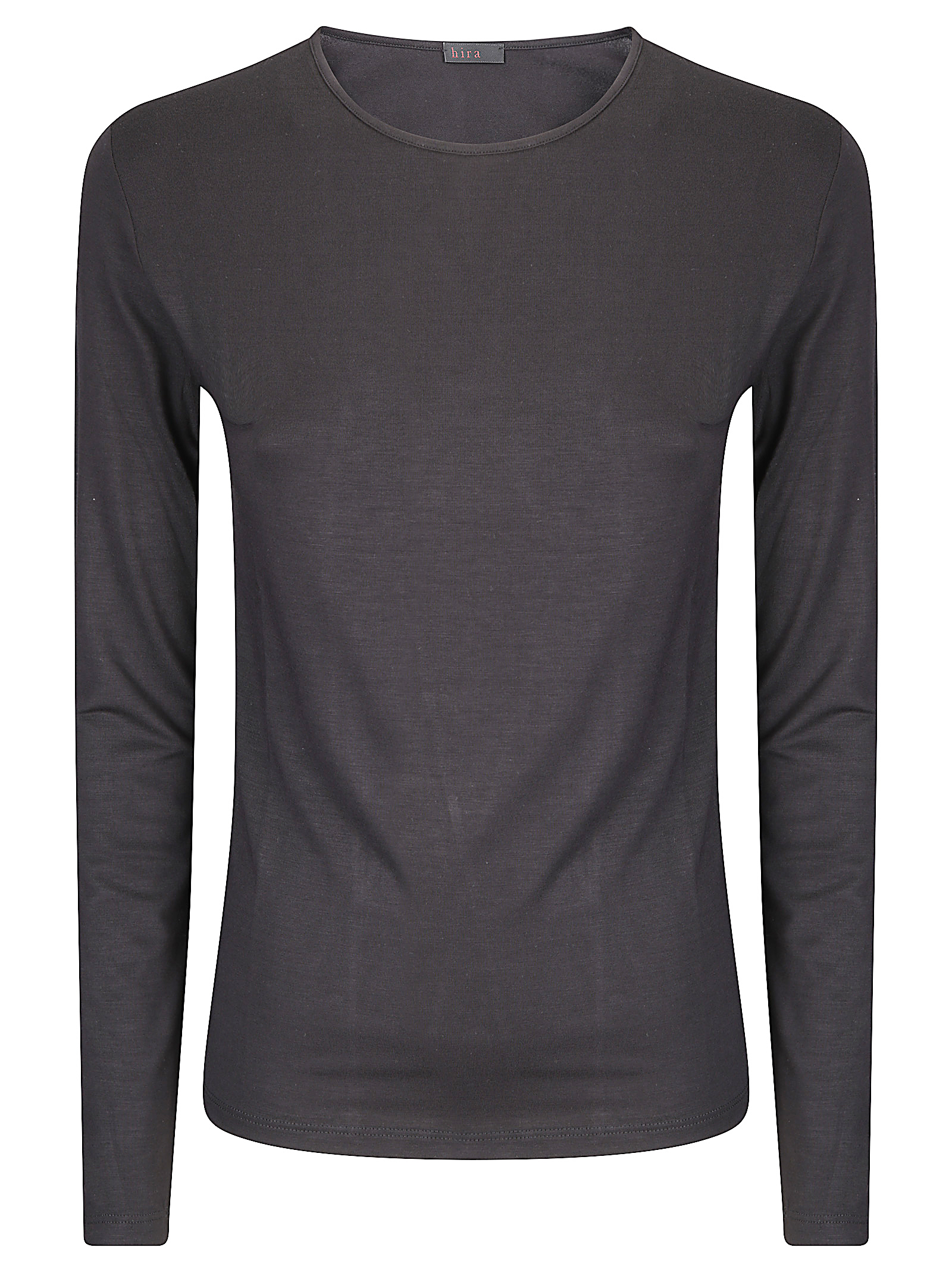 히라 Girocollo 크루넥 티셔츠 여성 블랙 25FW VH410006