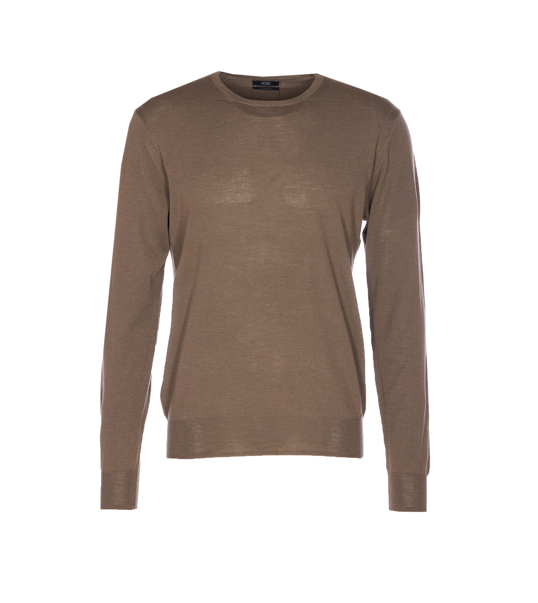 호시오 Long Sleeves 크루넥 티셔츠 남성 브라운 25FW 100M0119