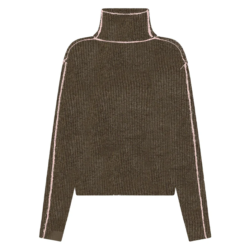 데하 MAGLIONE COLLO ALTO 스포츠 상의 여성 그린 D3267248115MARRONE