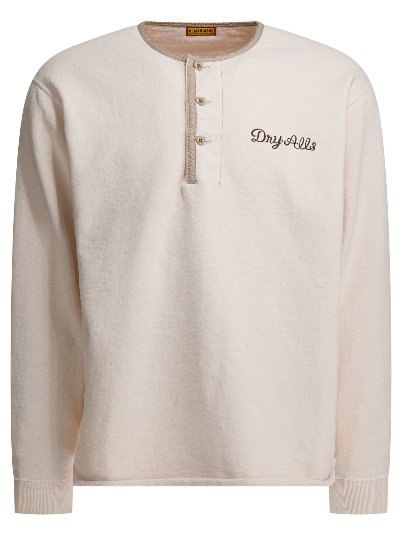 휴먼메이드 Henley 스웨트셔츠 남성 화이트 25FW HM30CS012WHITE
