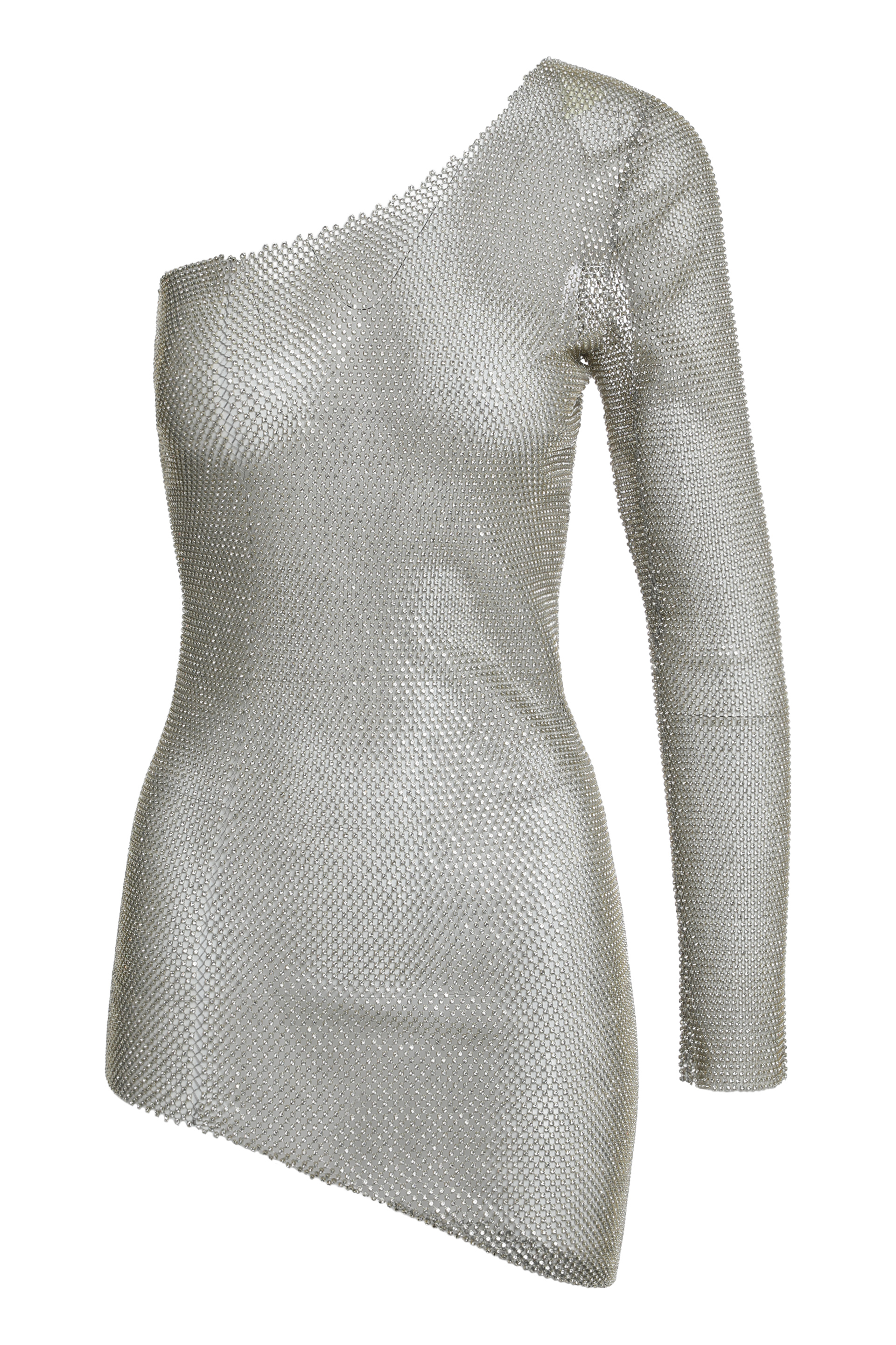 산타 브안드 knitted 니트 원피스 여성 골드 23FW ONESLEEVEDRESSGOLDEN