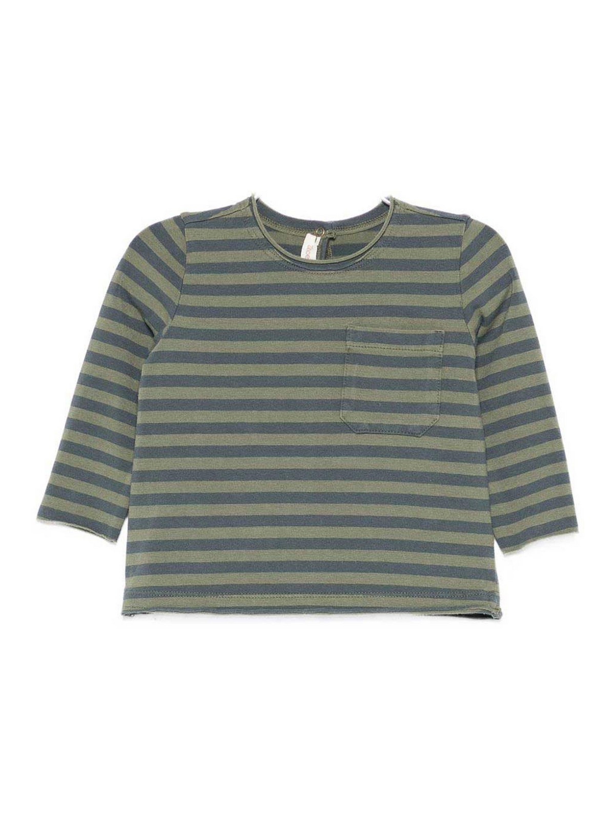 즈오에 앤 토비아흐 Striped 티셔츠 키즈 그레이 25FW SJS2MNOLIVESUGARPAPER