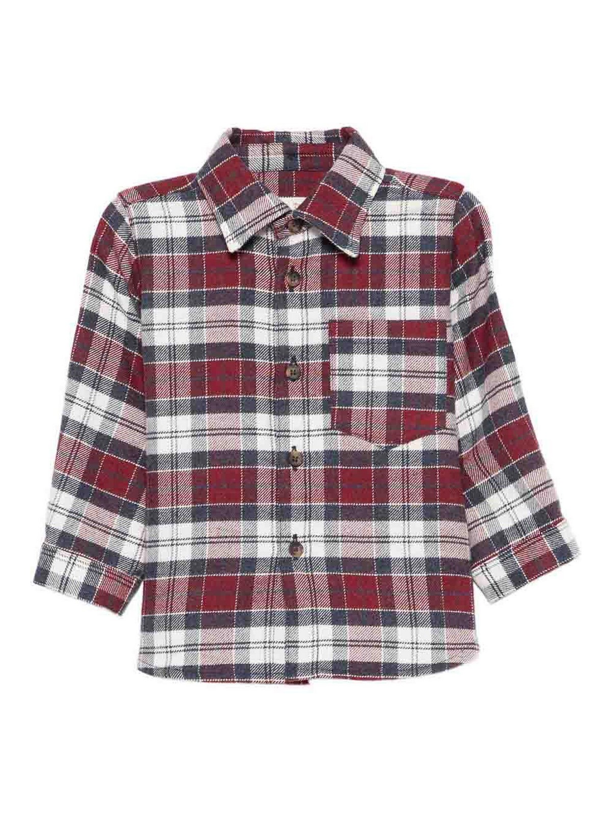 즈오에 앤 토비아흐 Checked 티셔츠/셔츠 키즈 멀티 25FW CDE2MN144BLUBURGUNDY