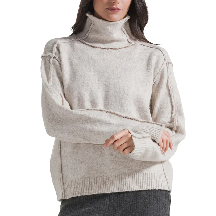 데하 MAGLIONE COLLO ALTO 스포츠 상의 여성 화이트 D3267248007GRIGIO