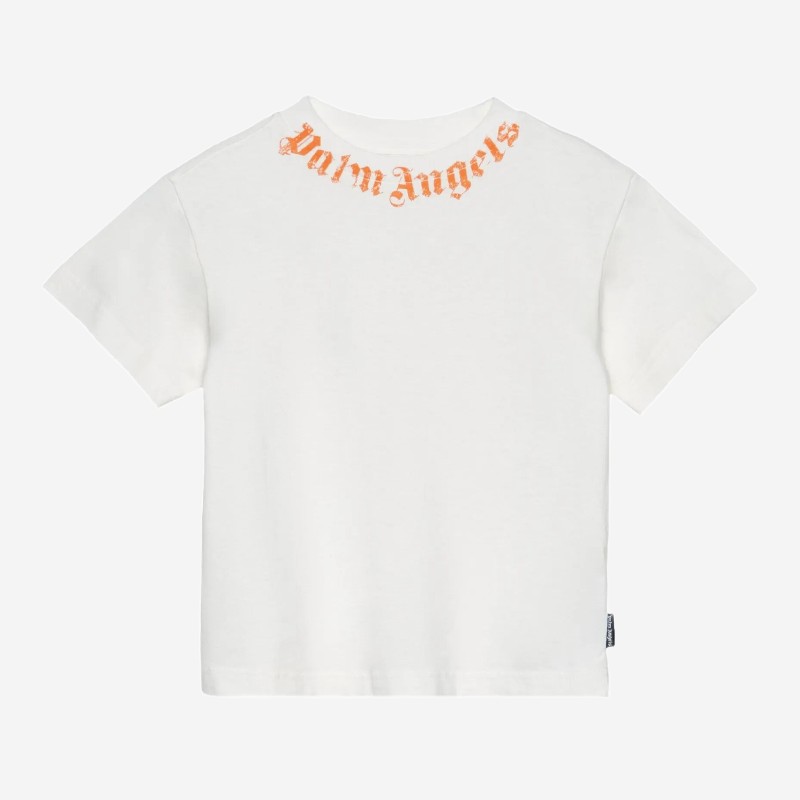 팜엔젤스 주니어 넥 로고 티셔츠 PBAA003S26JER004 002 OFF WHITE