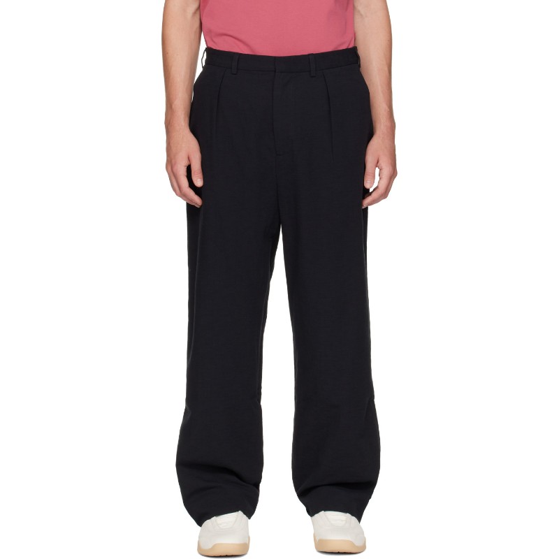 팜즈 블랙 와이드 플리츠 수트 슬랙스 P60-0025-999 Black