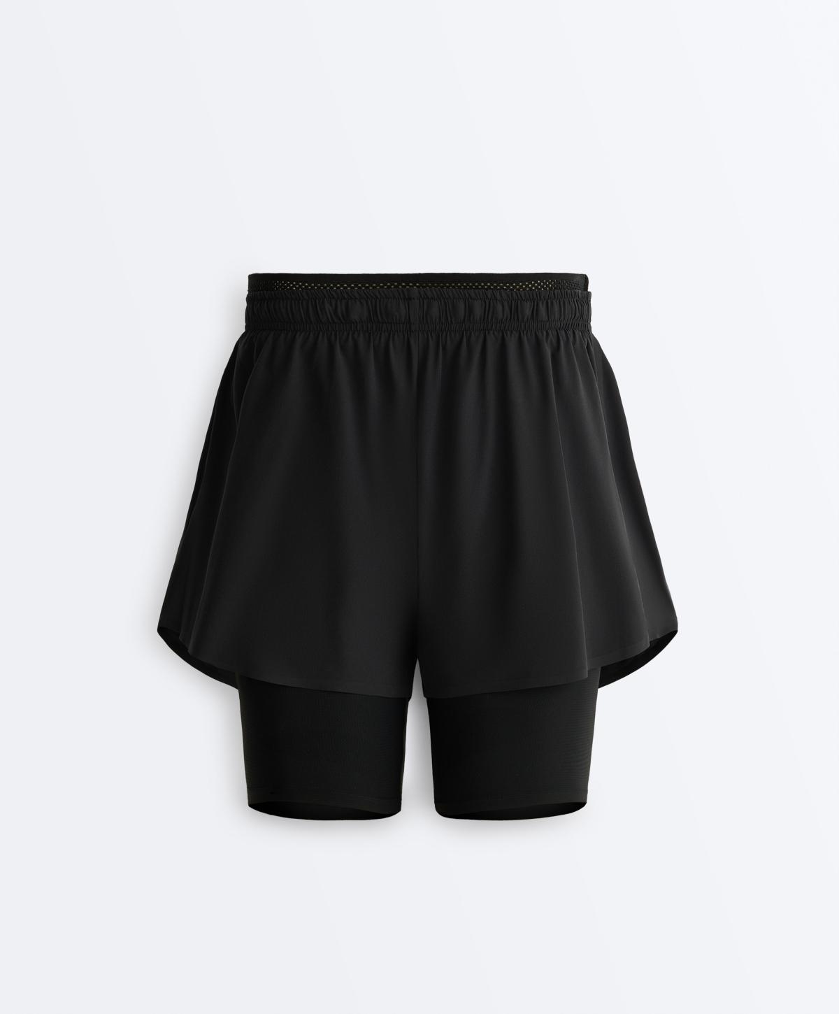 오이쇼 2-in-1 테크니컬 반바지 5559/208/800 BLACK