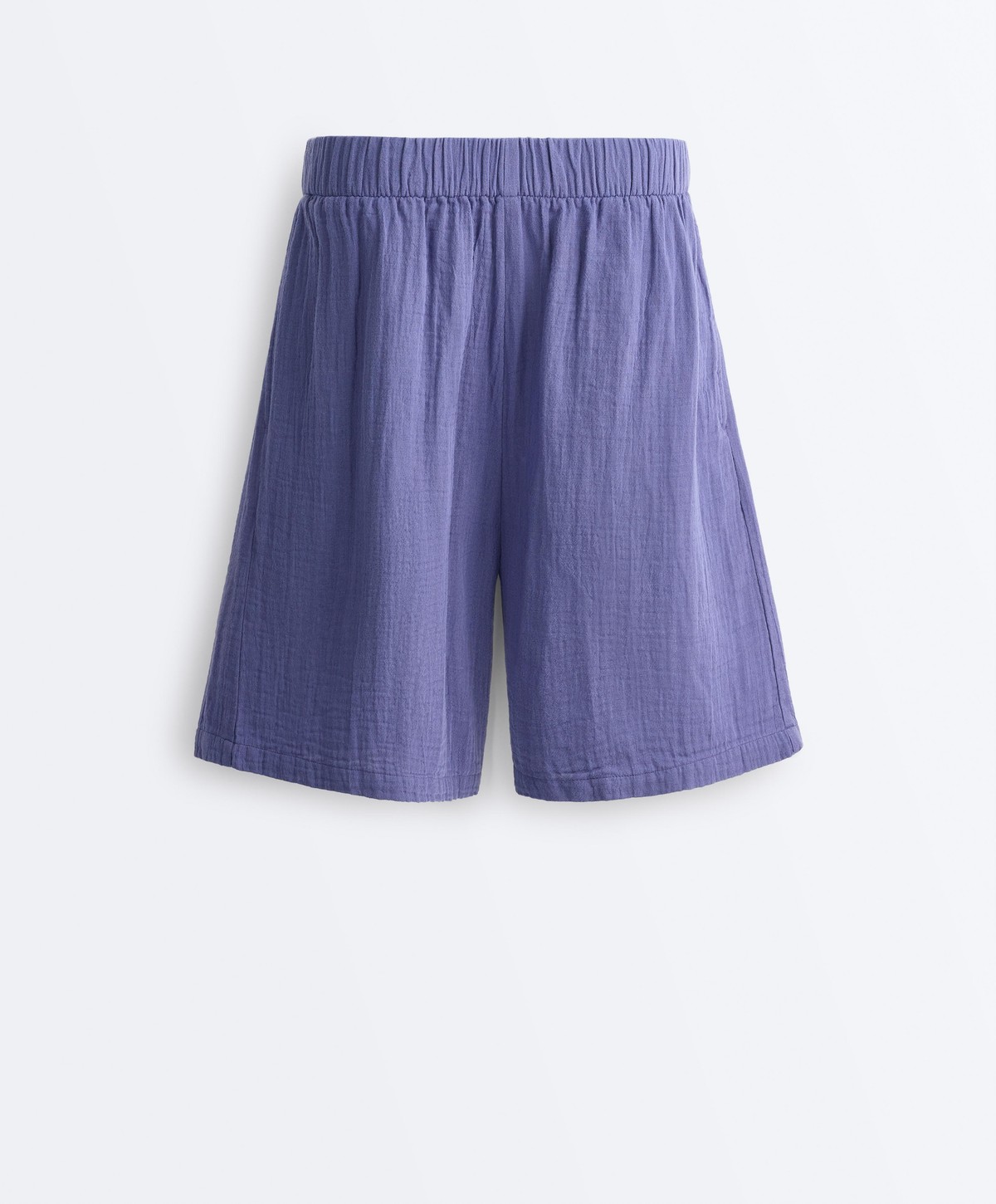 오이쇼 순면 밴딩 거즈 버뮤다 반바지 5561/135/398 BLUEBERRY
