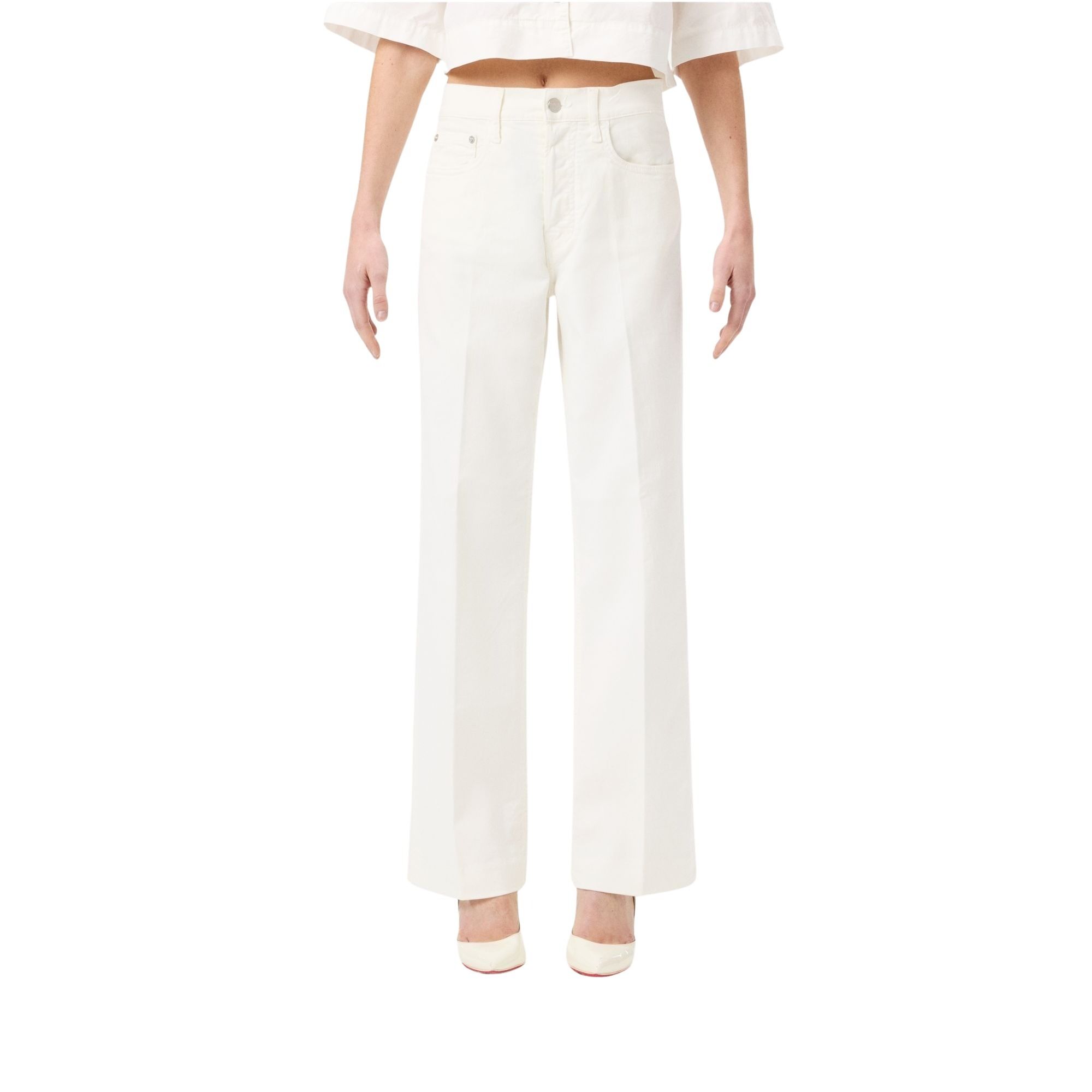 치크에 RIGHT STRAIGHT LEG 캐주얼 팬츠 여성 화이트 26SS 362P53931