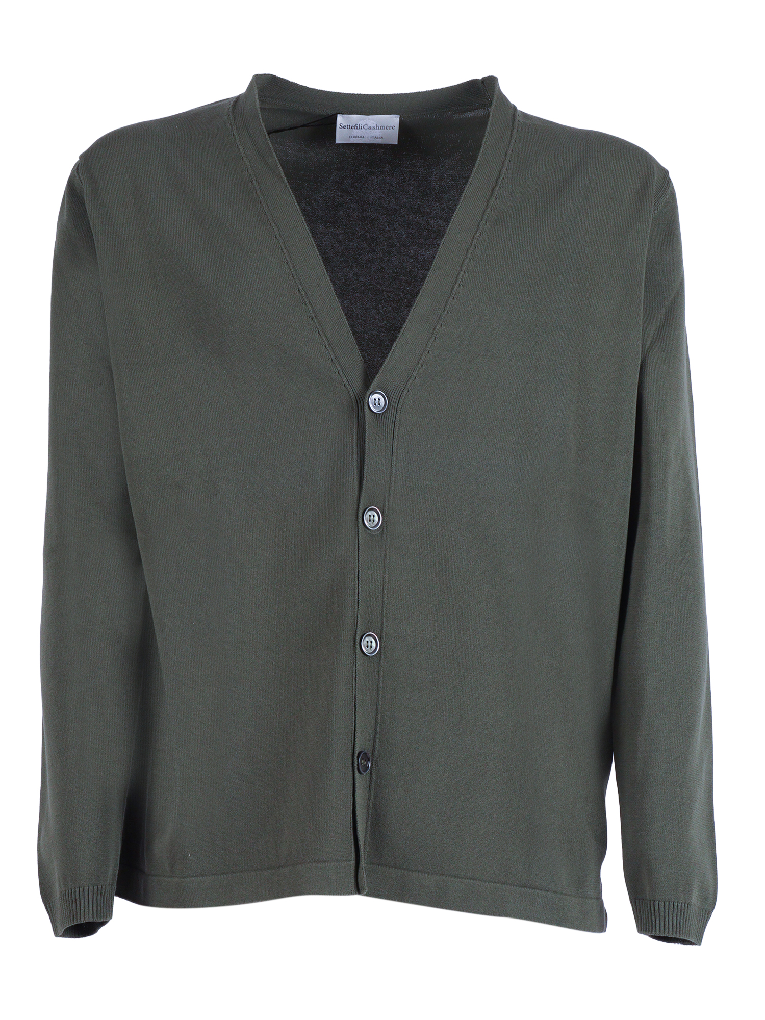 세트에 피리 캐시미어 Long-sleeved with tubular hem and side slits 가디건 남성 그린 26SS CARKINLKIN7