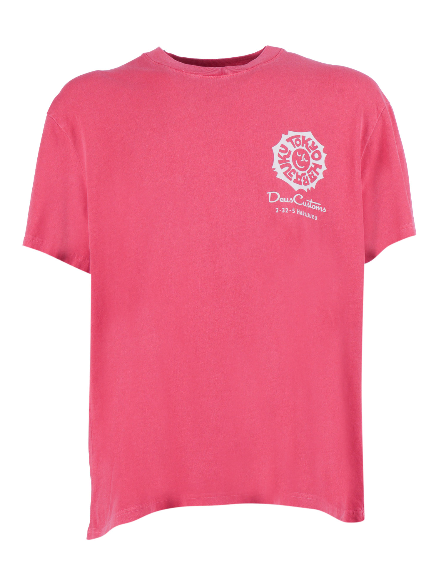 듯 에크 마치나 Tokyo Address Tee 티셔츠 남성 핑크 26SS D261MTS573MELONRED