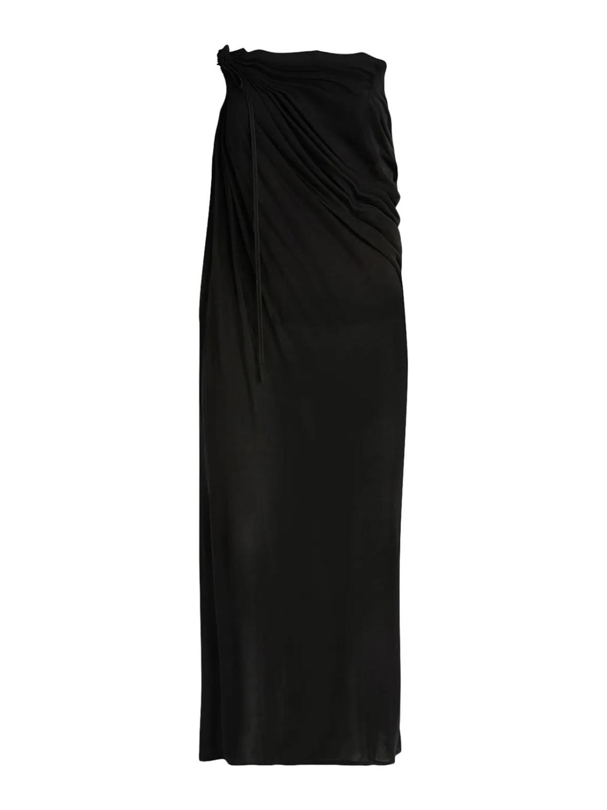 안드이다모 Draped Low Waist Long 스커트 여성 블랙 23FW SK013154730473