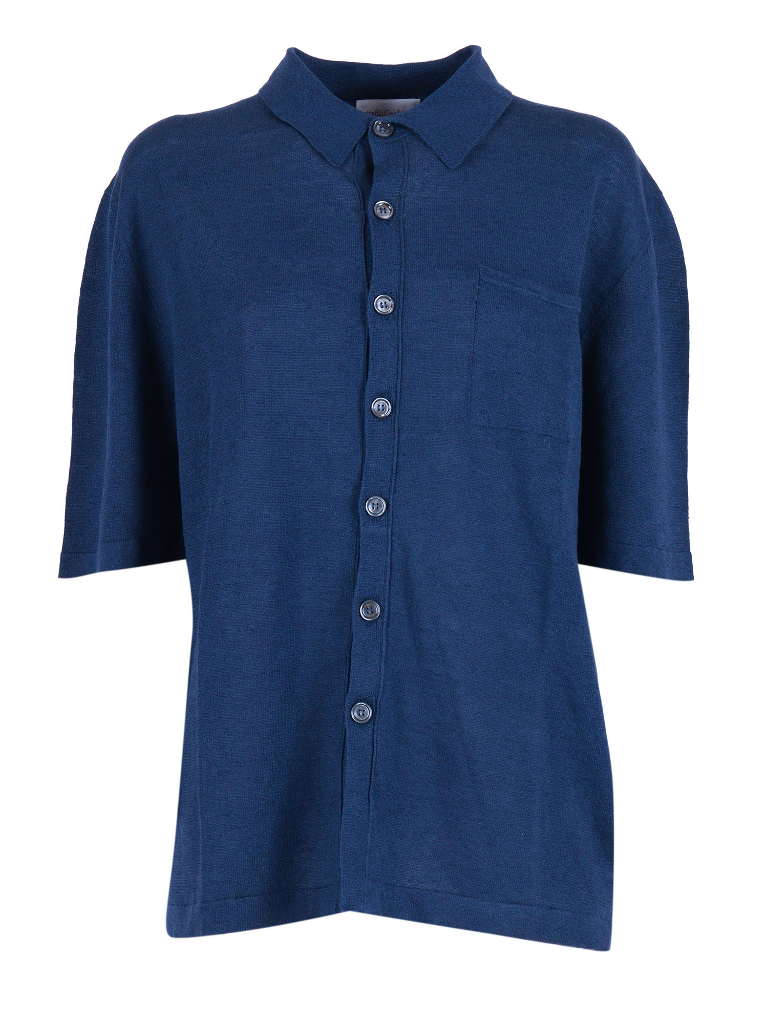 세트에 피리 캐시미어 Short-sleeved with a pocket� 반팔 셔츠 남성 블루 26SS 4015CM2MA10