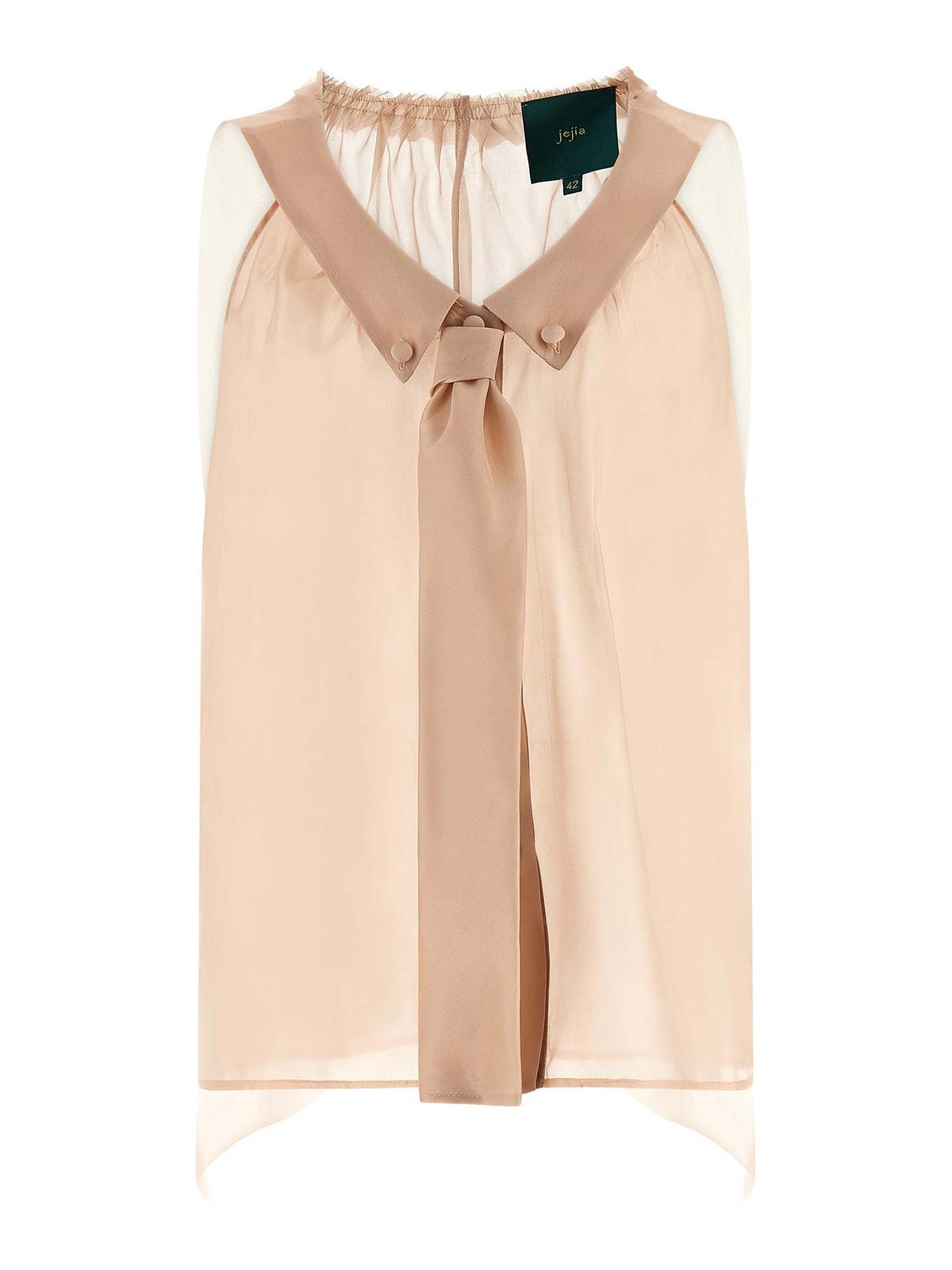 마이손 제지아 Brooks top 셔츠 여성 화이트 26SS MJD1011003764PINK
