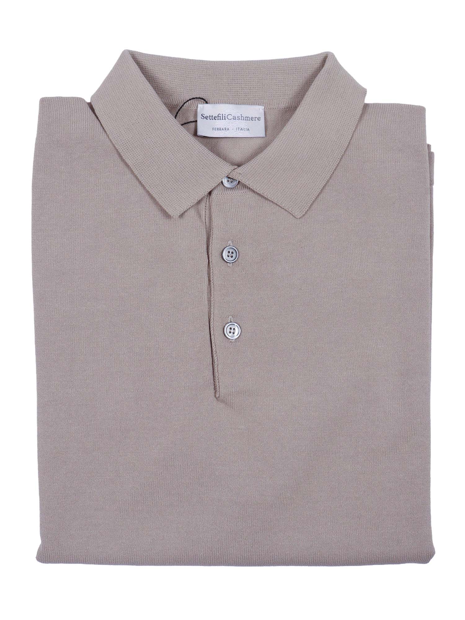 세트에 피리 캐시미어 Short-sleeved polo with tubular hem and side slits 폴로셔츠 남성 화이트 26SS POLOKINMKIN11