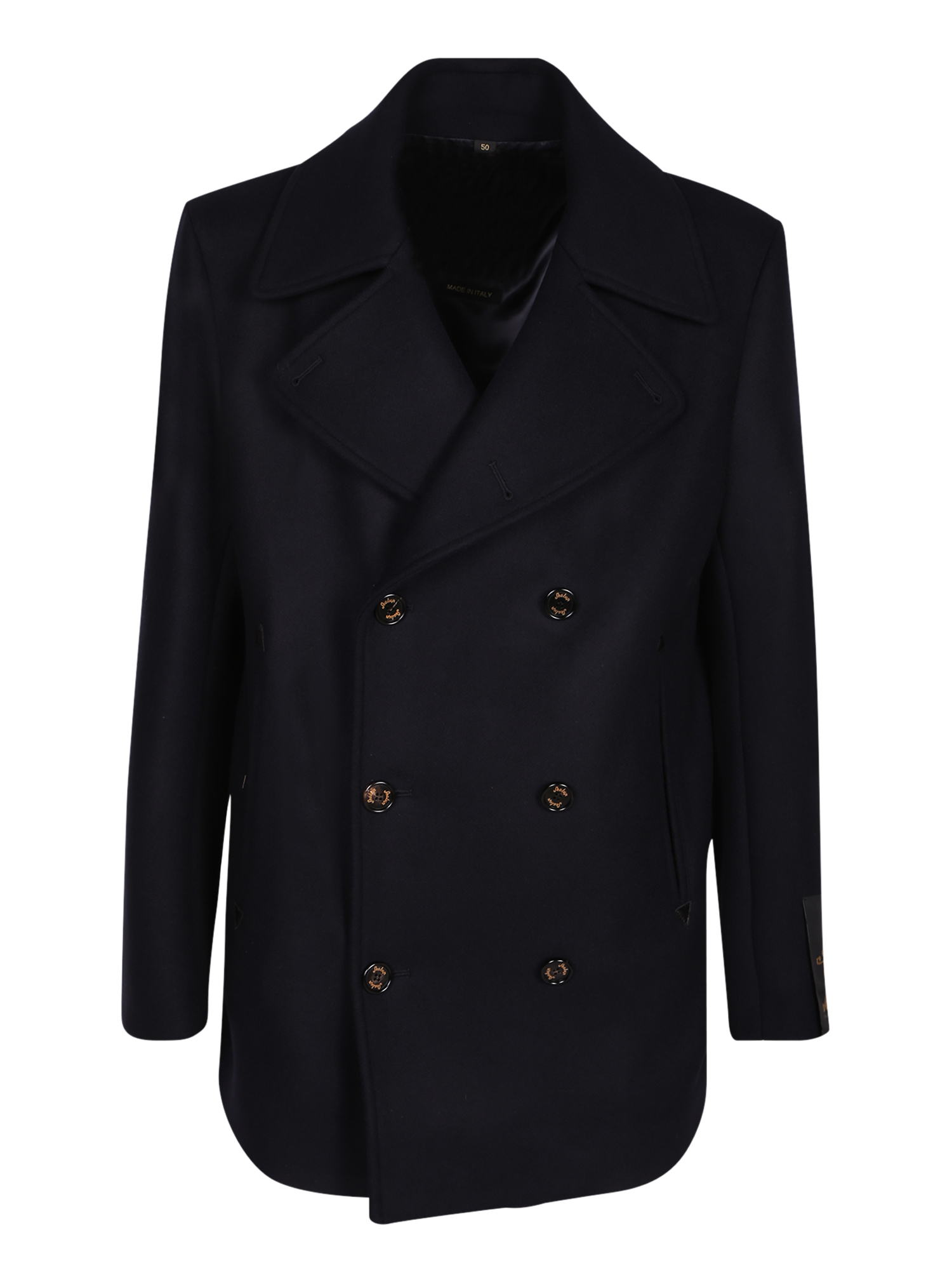 시루프 peacoat details. Double-breasted golden buttons. Wide collar 스포츠 아우터 여성 블루 25FW 50182775701