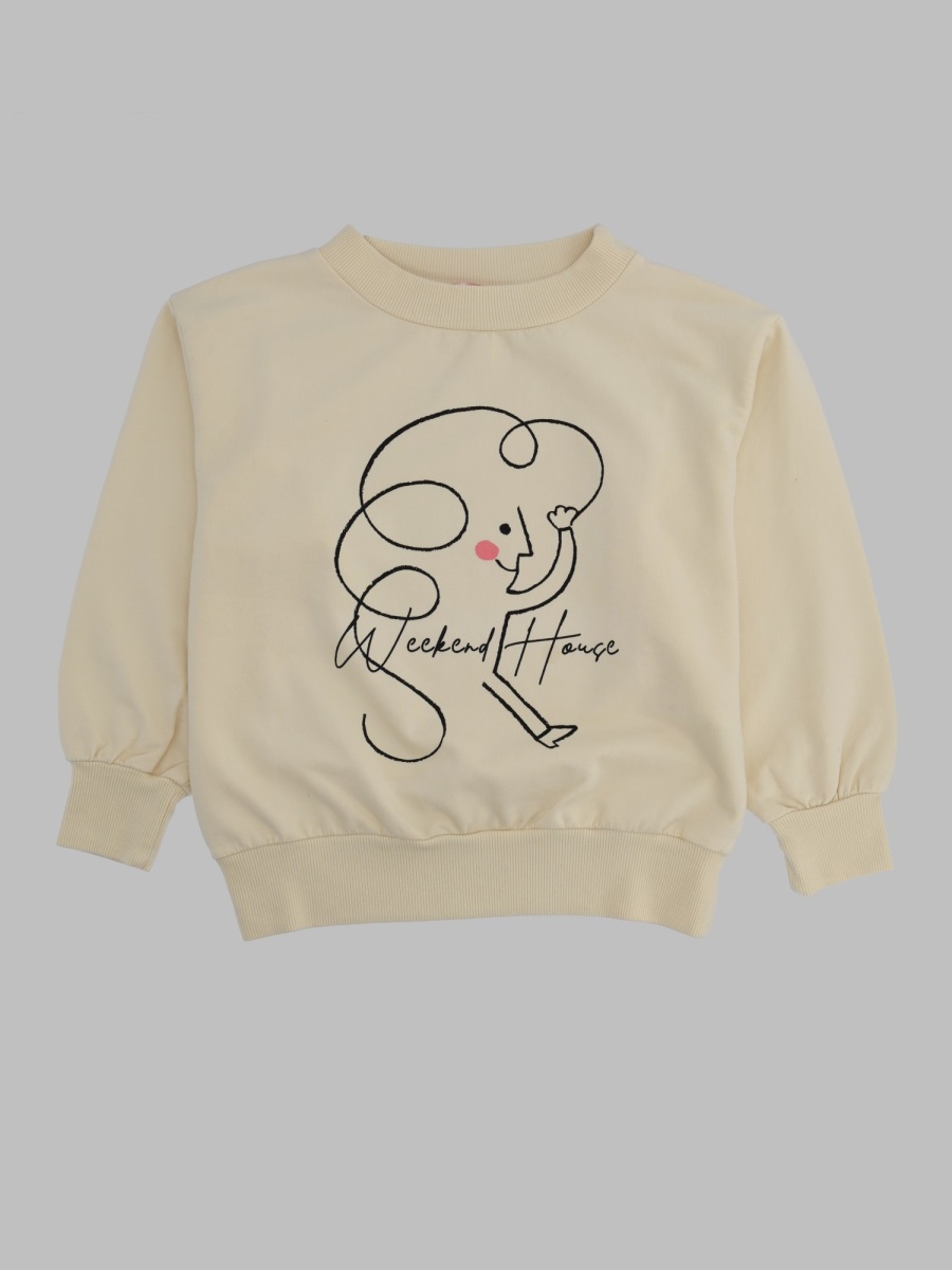 이첸드 하우스 키즈 back logo 니트 남아 화이트 23SS 716KCREAM