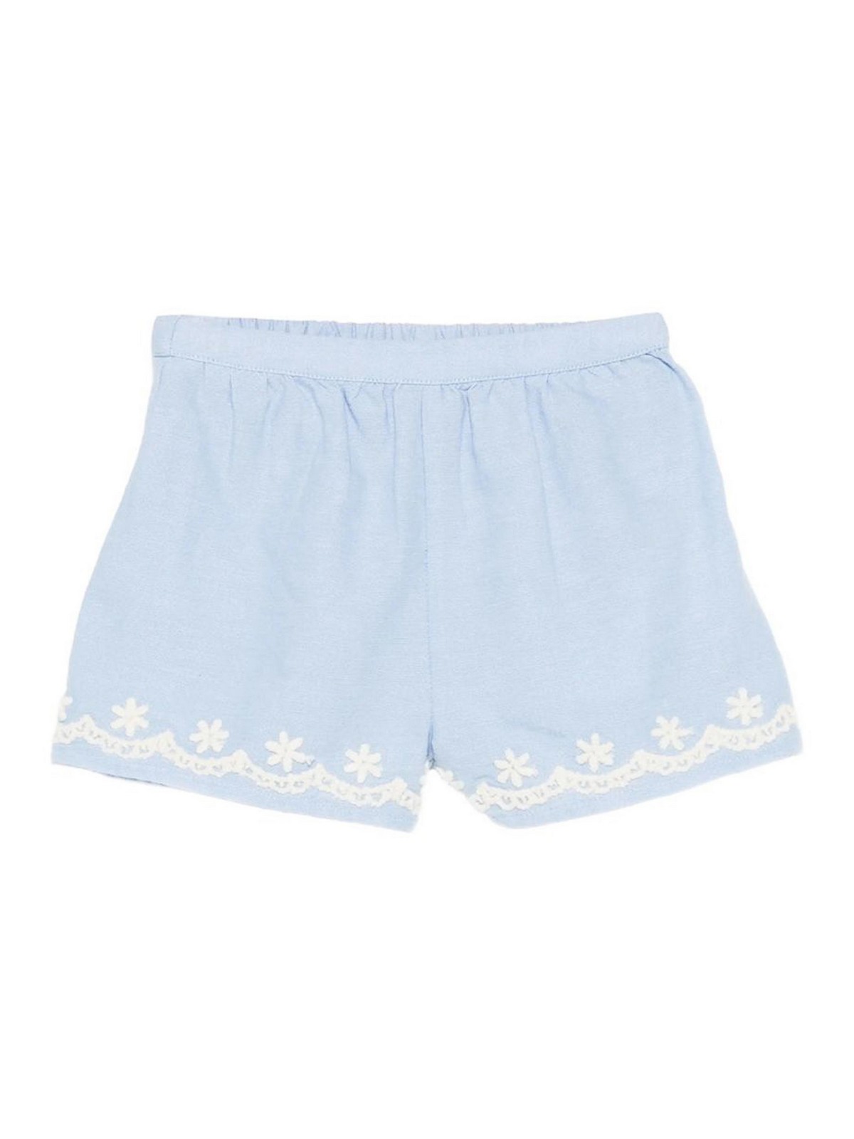 라우이세 미사 Shorts Embroidery 숏팬츠 키즈 블루 26SS S0267KOXFORDBLUE