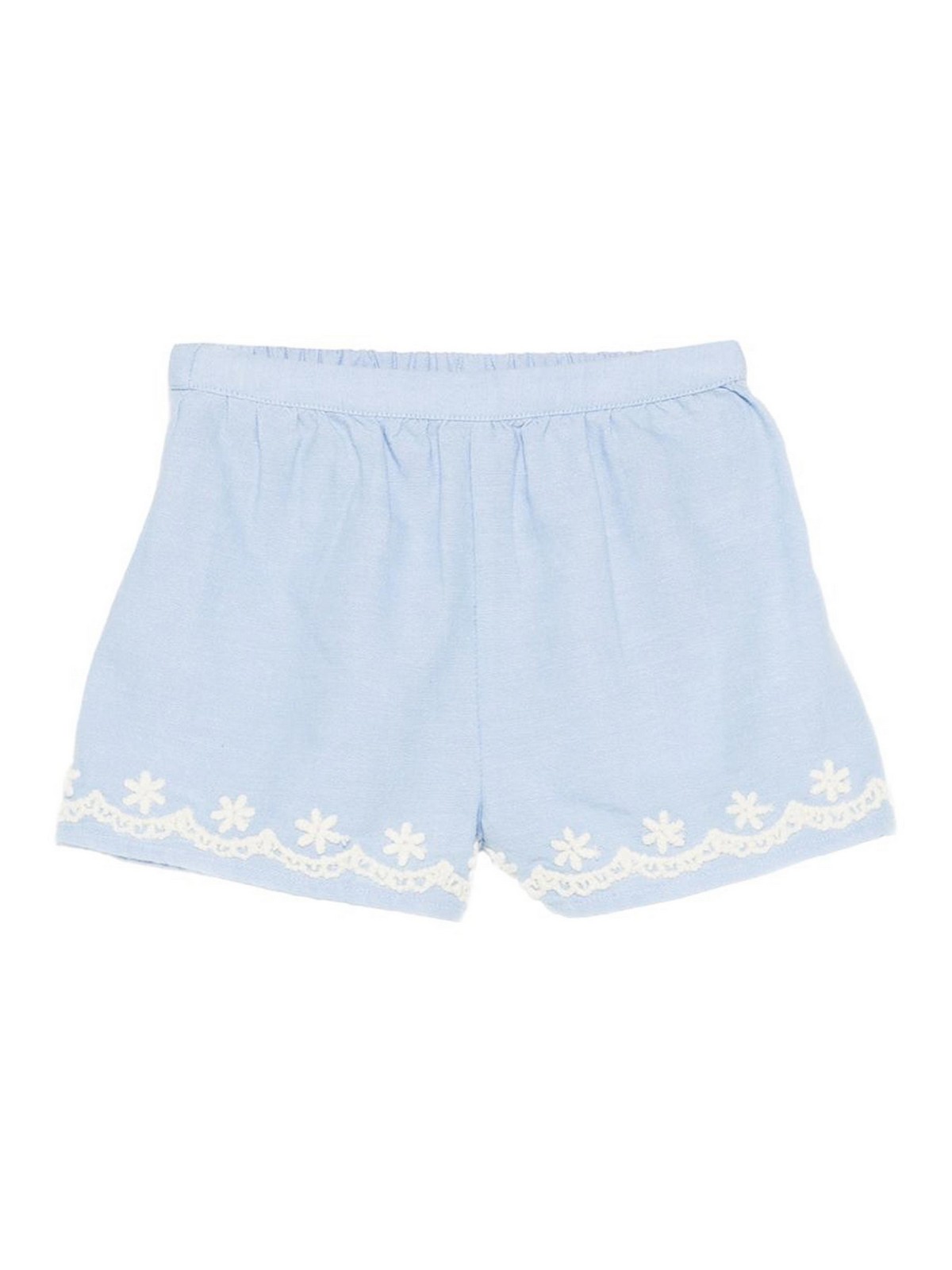 라우이세 미사 Shorts Embroidery 숏팬츠 키즈 블루 26SS S0267NOXFORDBLUE