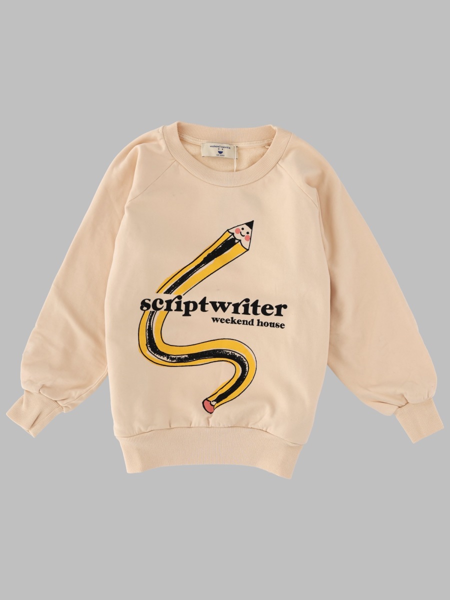 이첸드 하우스 키즈 scripwriter with pockets 니트 남아 화이트 23FW 855KBROWN