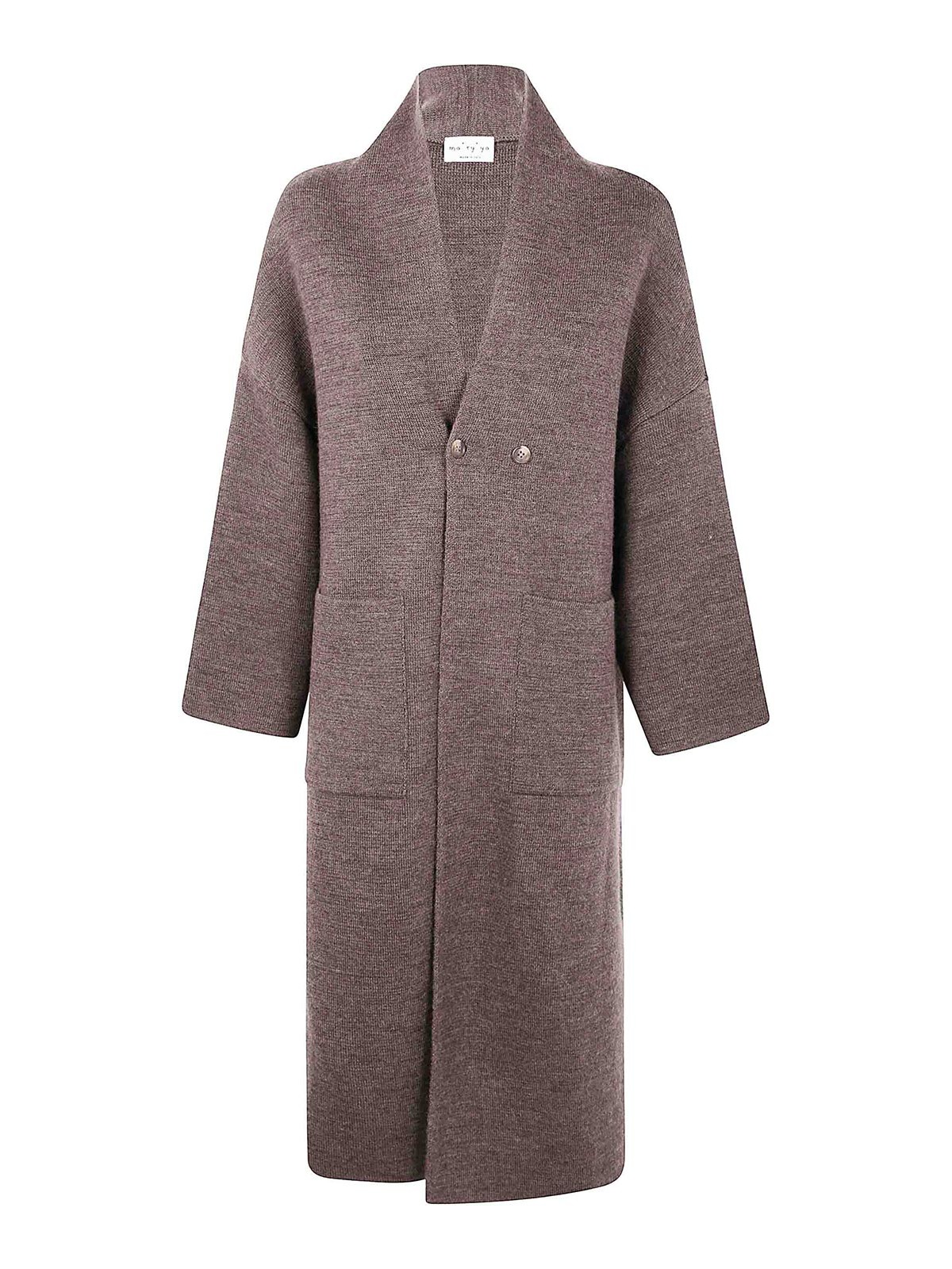 마리아 Long Buttons Jaw 코트 여성 브라운 25FW YRK031C7