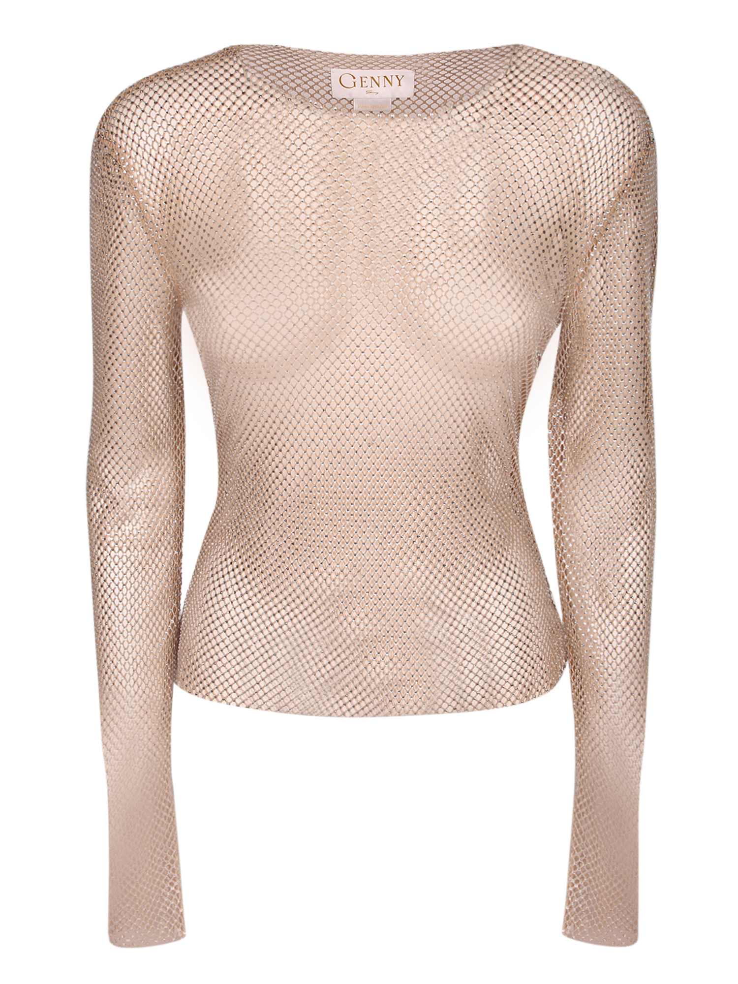 젠니 Lightweight . Long sleeves. Crystal effect 니트 여성 화이트 26FW 81AAM629N0165426