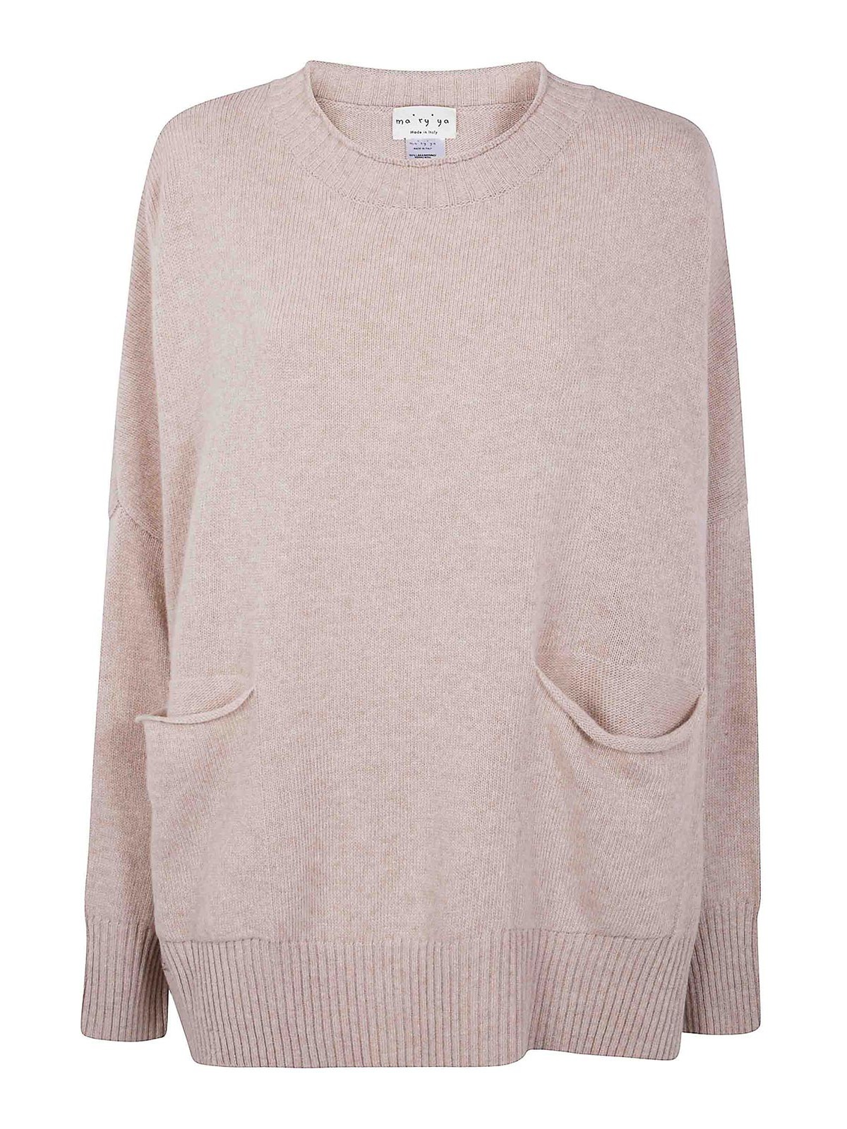 마리아 Poncho Round Neck Mix Cash 케이프 여성 베이지 25FW YRK015B2