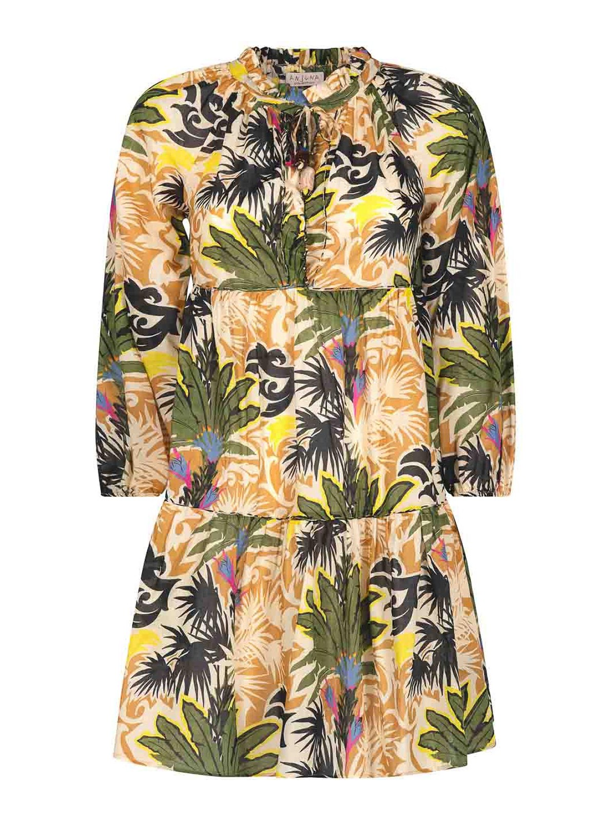 안주나 Clara Caftan Short 원피스 여성 그린 25FW CLARADESERTGREEN
