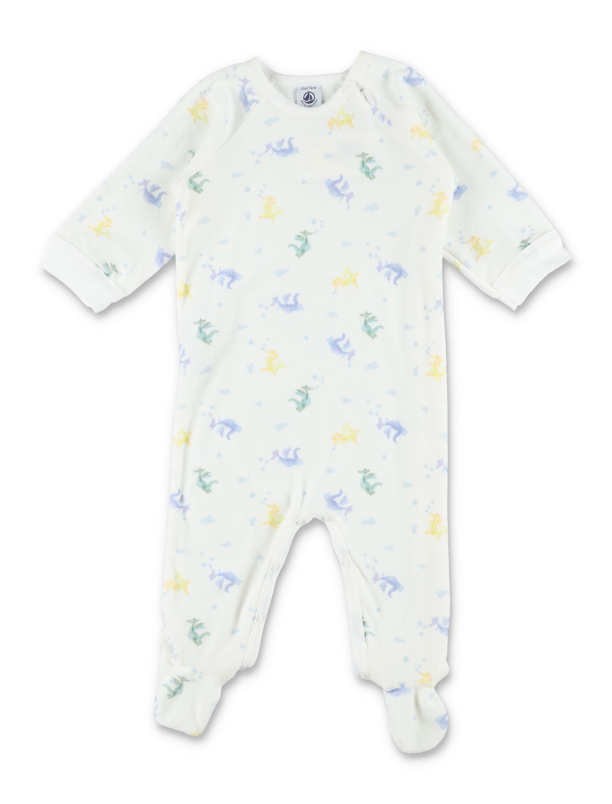 페티트 바티우 dragon print sleepsuit 점프수트 남아 화이트 26FW 26AA0GK501