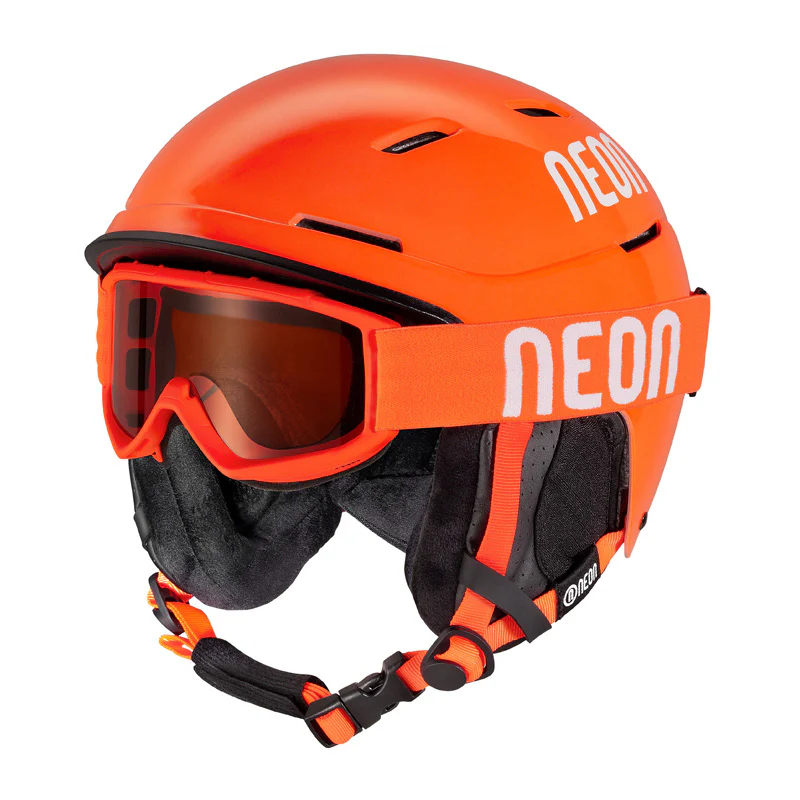 넌 SET BAMBINO CASCO ALPHA KIT / MASCHERA S2 헬멧 키즈 오렌지 APKITOFARANCIO