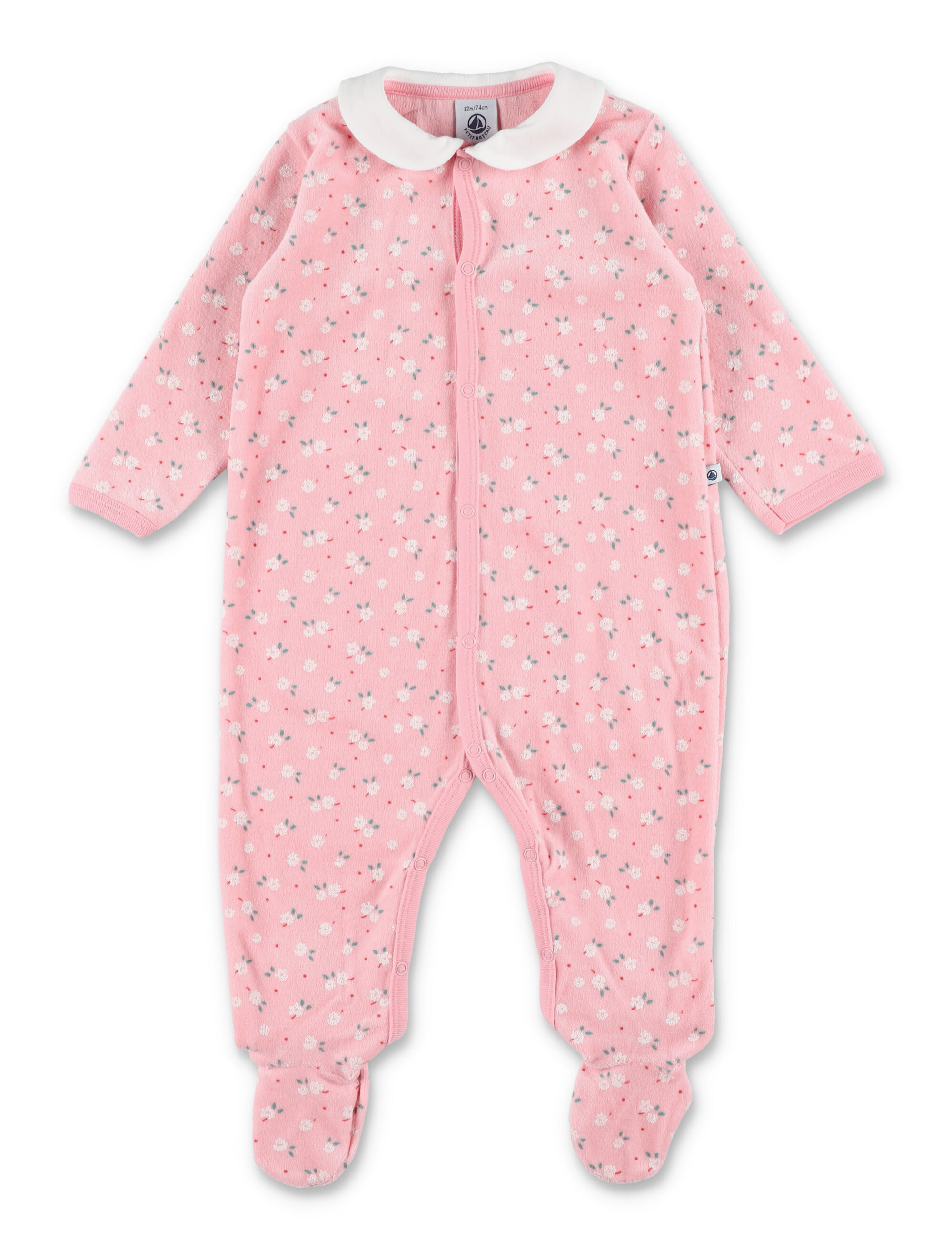 페티트 바티우 floral velour sleepsuit 수트 여아 핑크 26FW 26AA0H8901