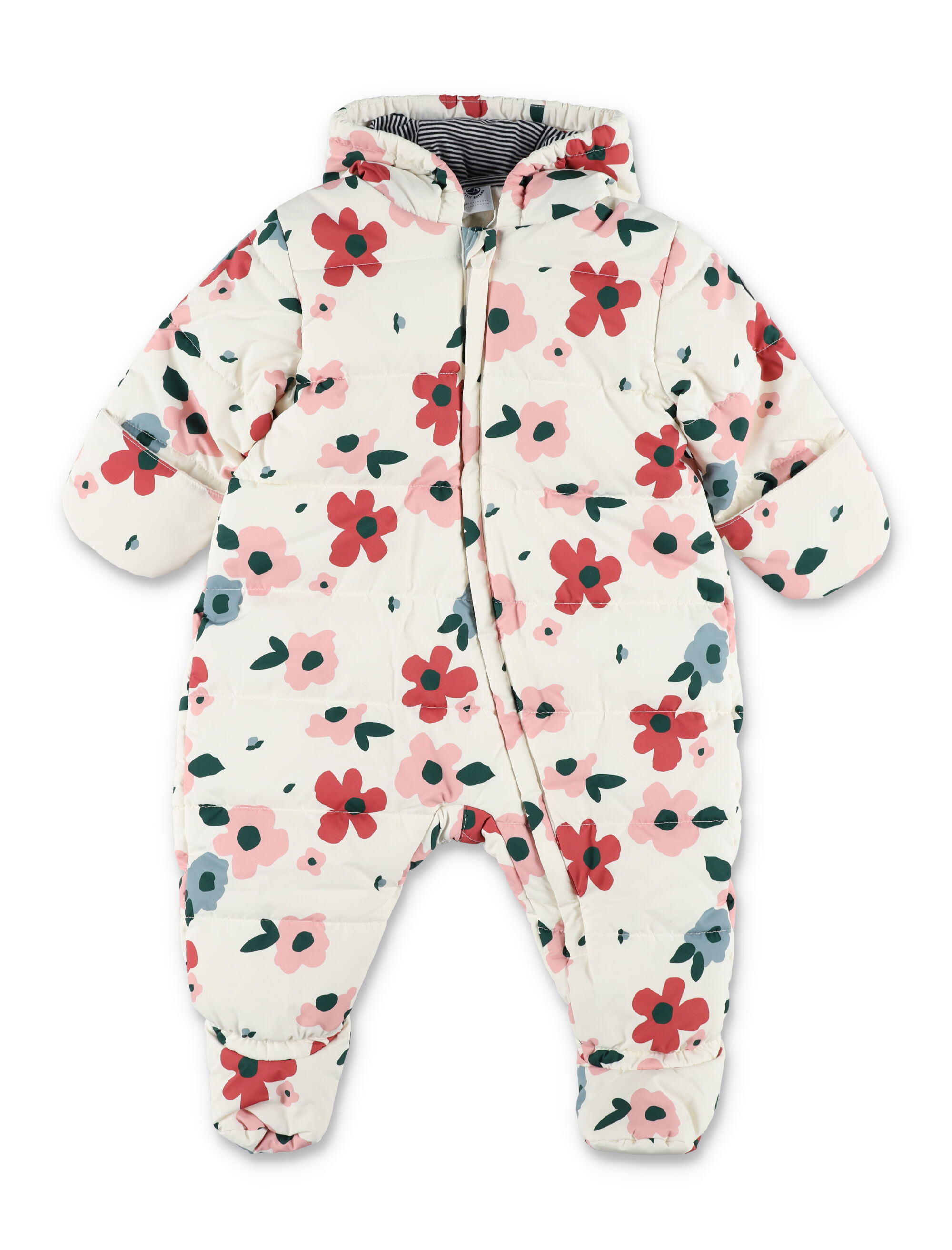 페티트 바티우 floral padded snowsuit 수트 여아 화이트 26FW 26AA0GT401