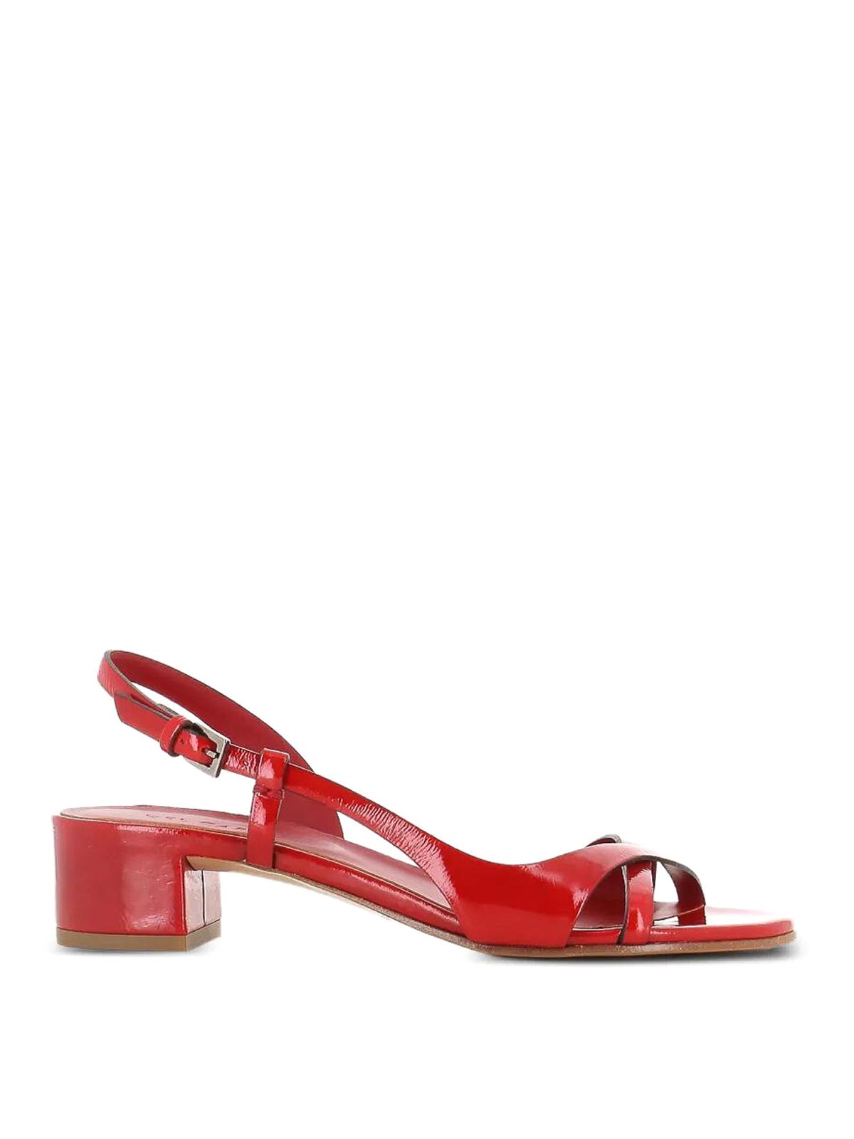 팝리지오 델 칼로 Ann Low Heel 힐 샌들 여성 레드 25FW 12111ANNTOMATE